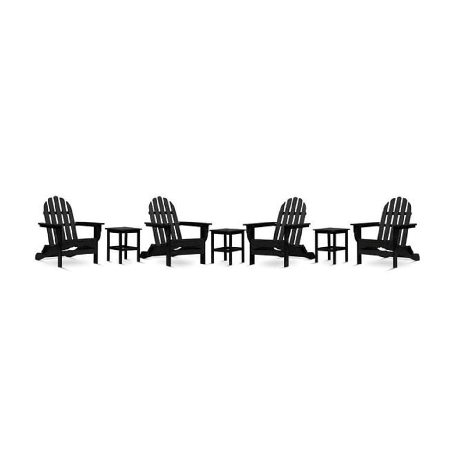 Havenside Home Nelson 7-piece Recycled Plastic Folding Adirondack Chairs And Side Table Set