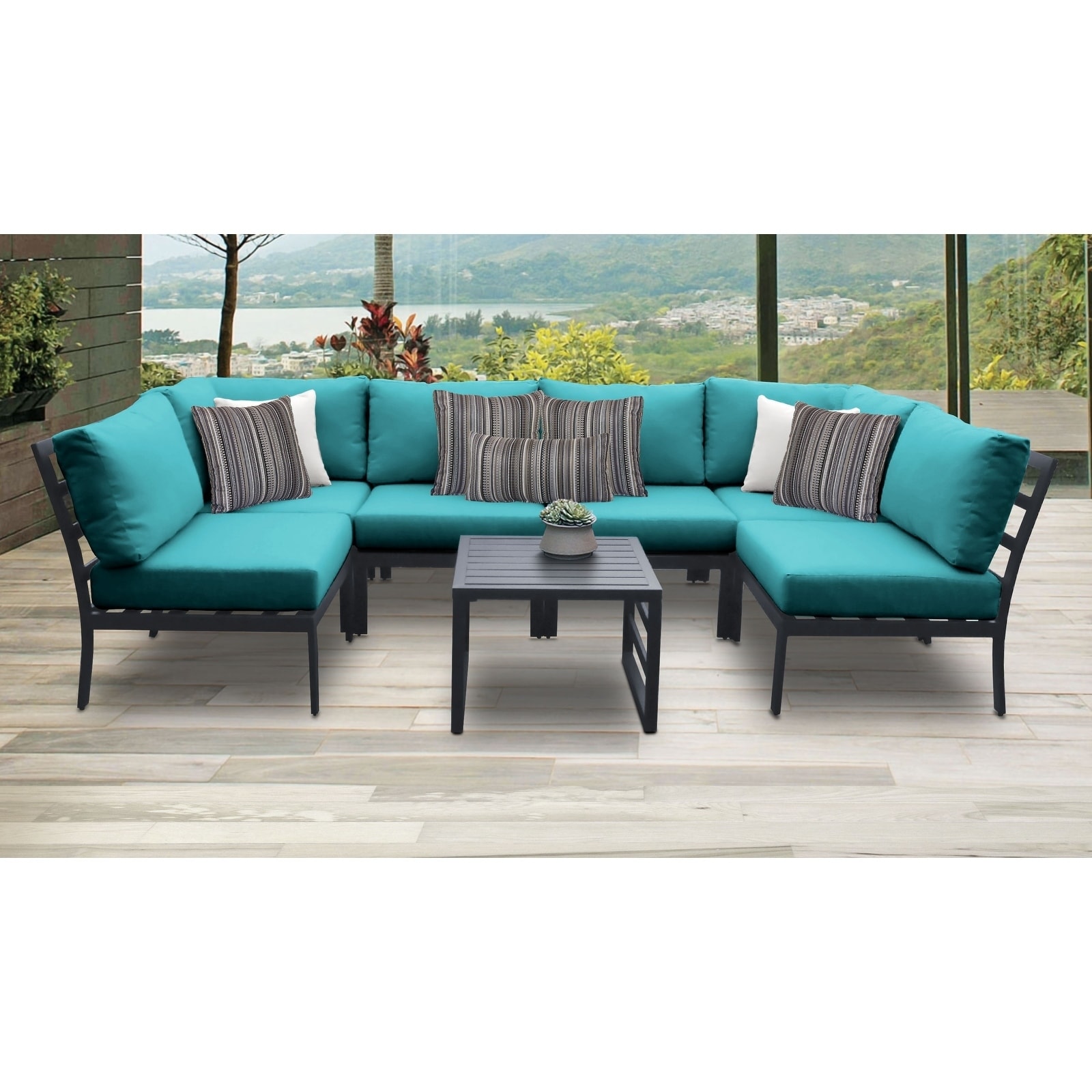 Lexington 7-piece Outdoor Aluminum Patio Furniture Set 07c