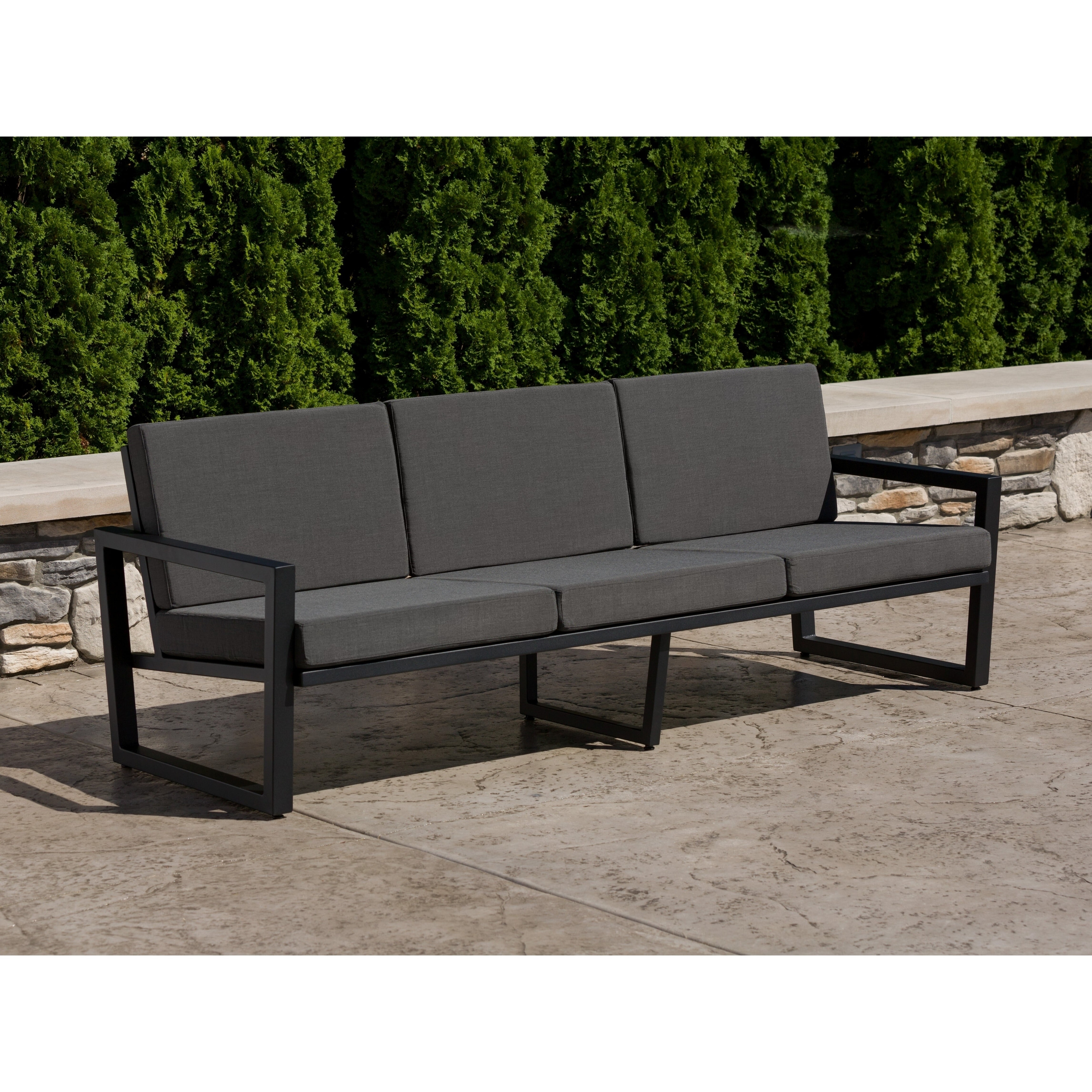 Elan Furniture Vero Outdoor Sofa - Coal Sunbrella Cushions
