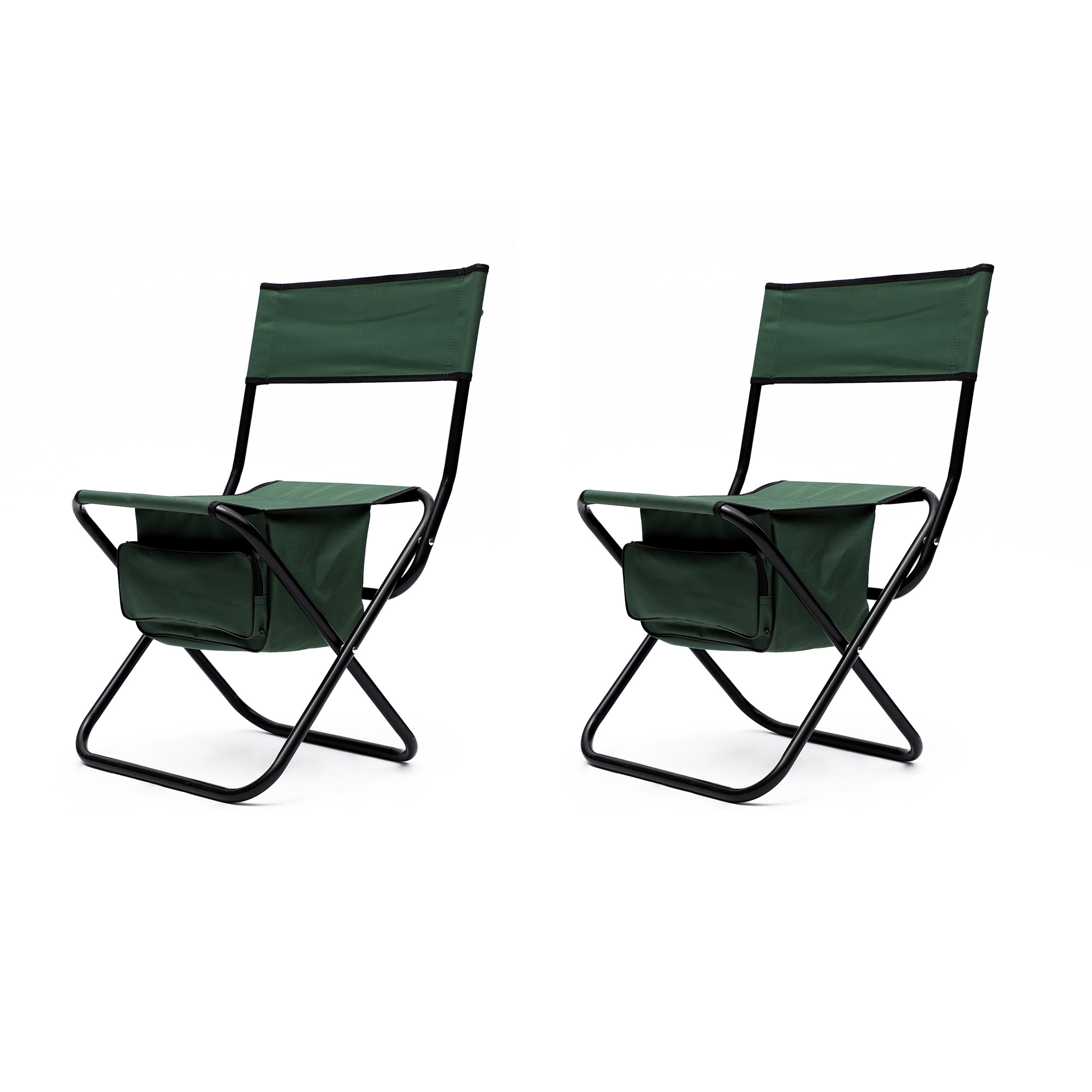 2-piece Set Folding Outdoor Camping Chair With Storage Bag  Portable Chair For Camping  Picnics and Fishing  Maximum Load 280 Lbs