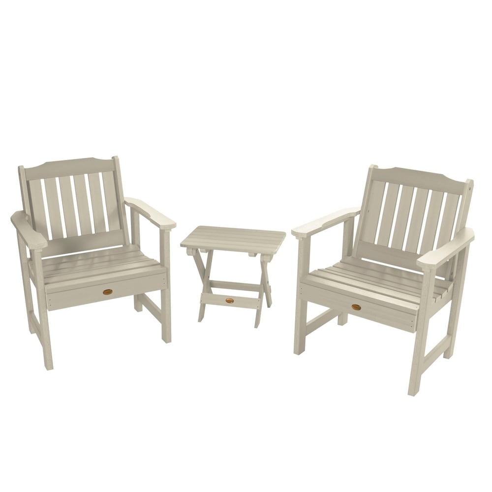 Garden Chairs And Folding Side Table (3-piece Set)
