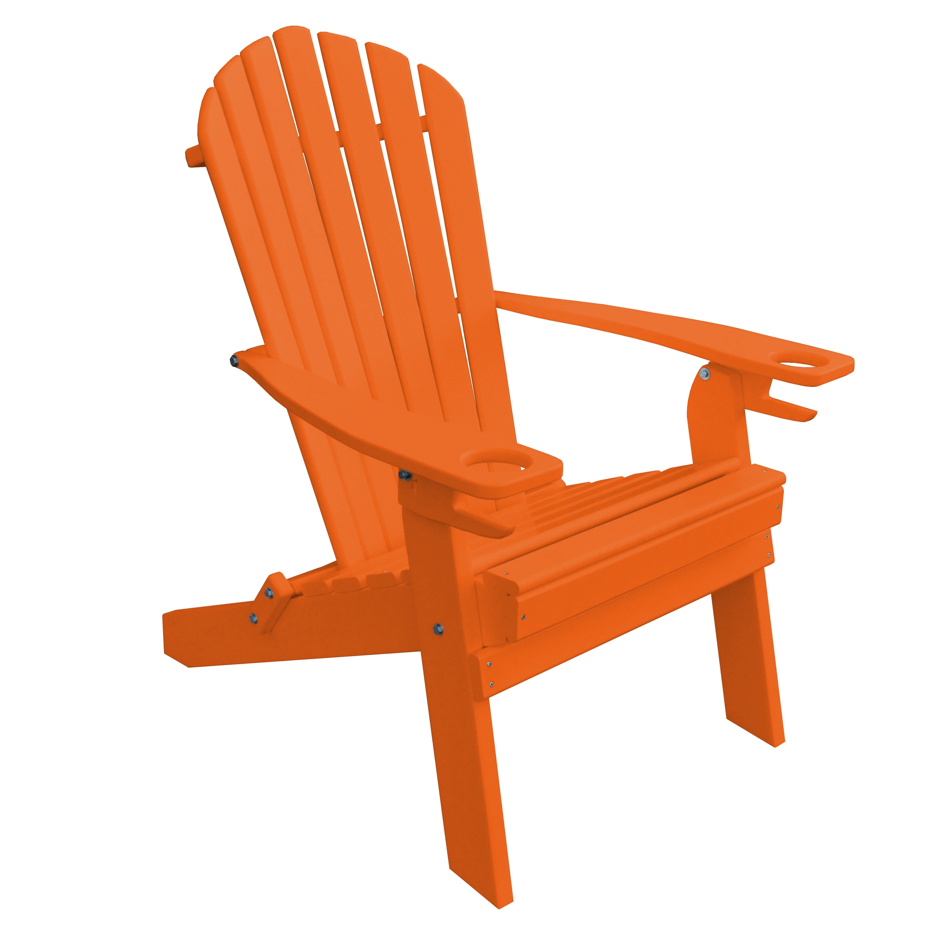 Poly Folding Adirondack Chair With 2 Cupholders