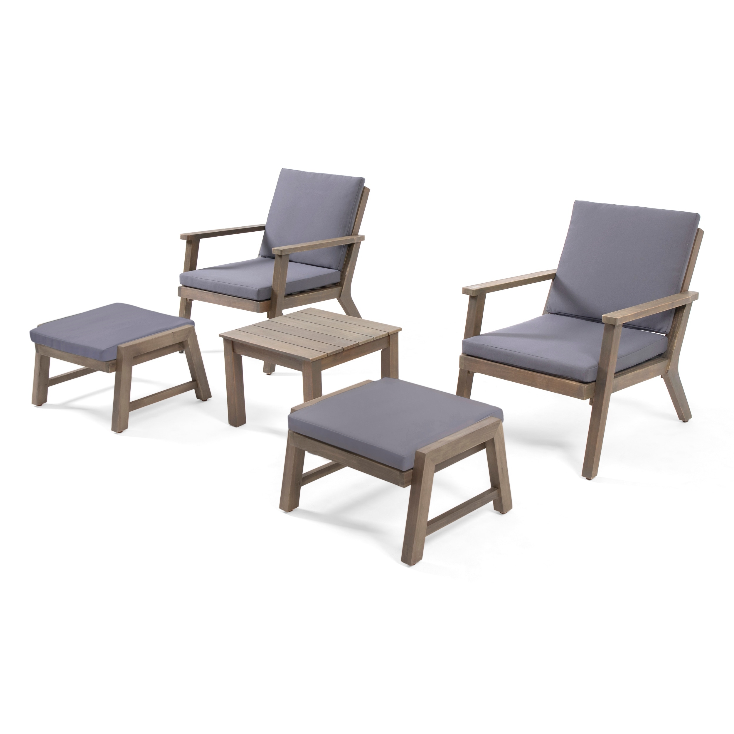 Temecula Outdoor Acacia Wood 2-seater Chat Set By Christopher Knight Home