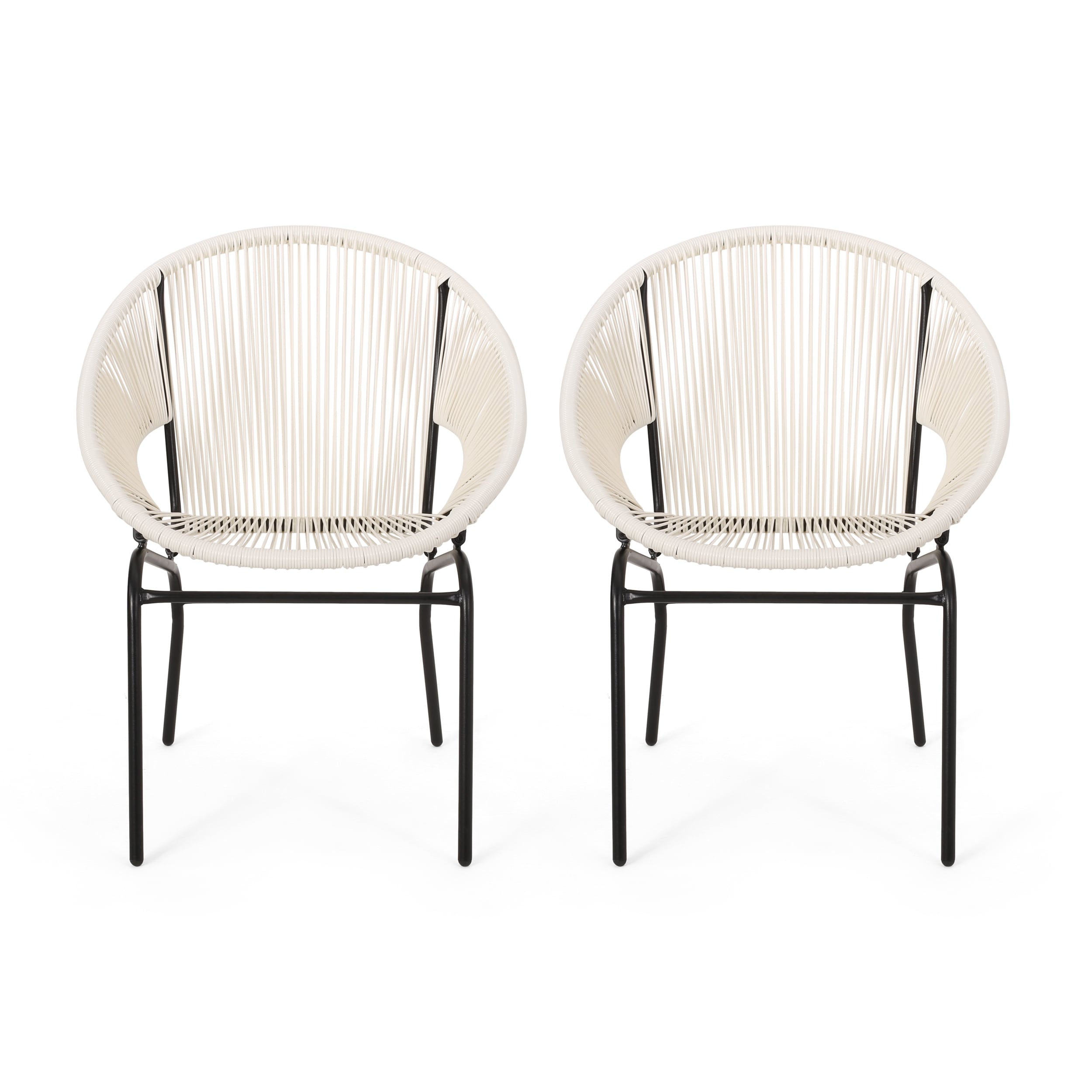 Nusa Outdoor Modern Wicker Club Chair (set Of 2) By Christopher Knight Home