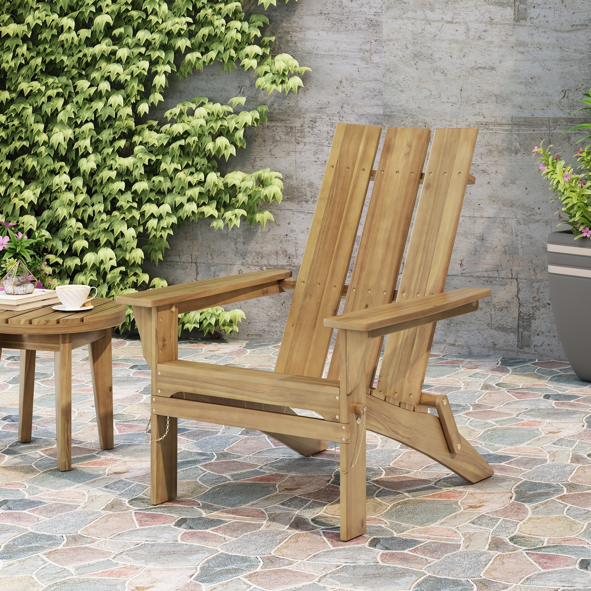 Outdoor Patio Classic Solid Wood Adirondack Chair Garden Lounge Chair