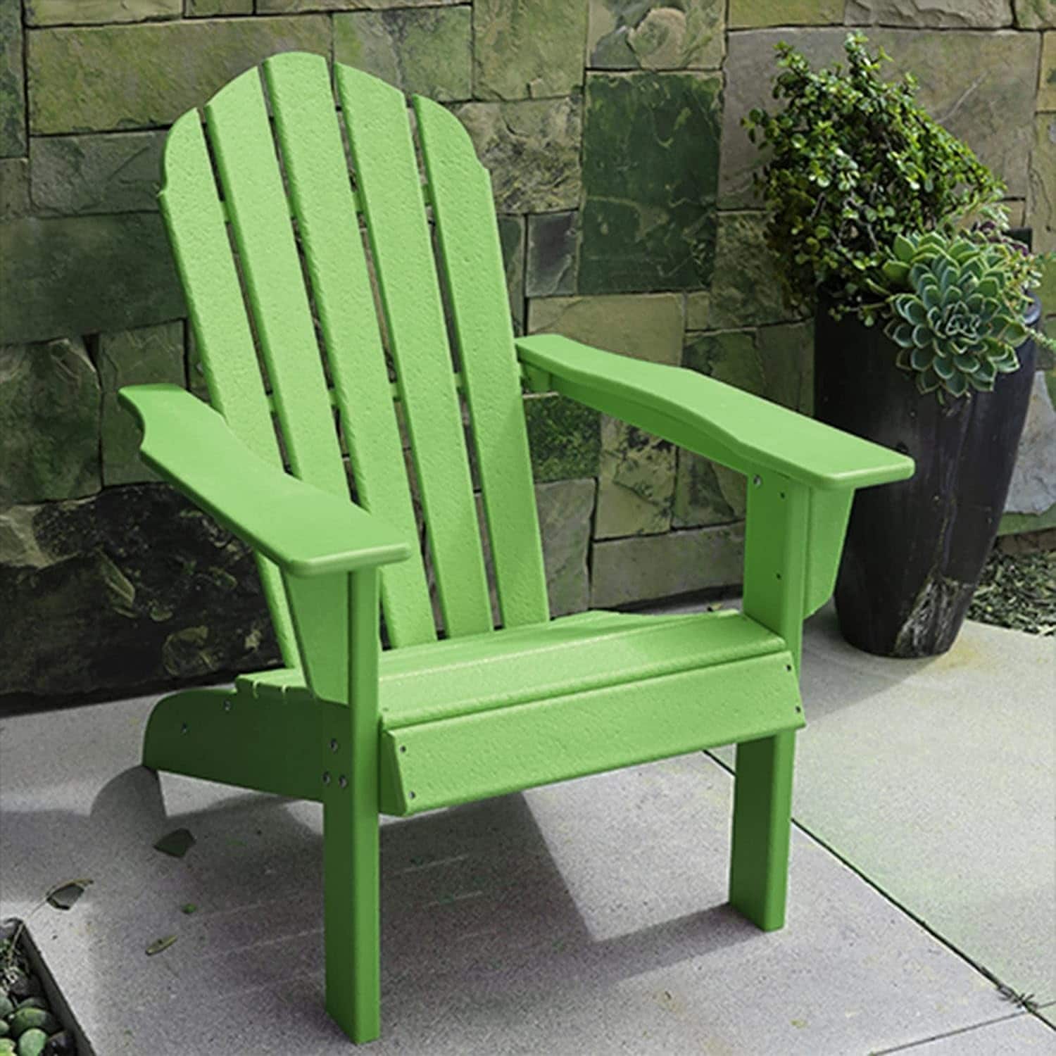 Resinteak All Weather Essential Adirondack Chair  Hdpe Poly Lumber