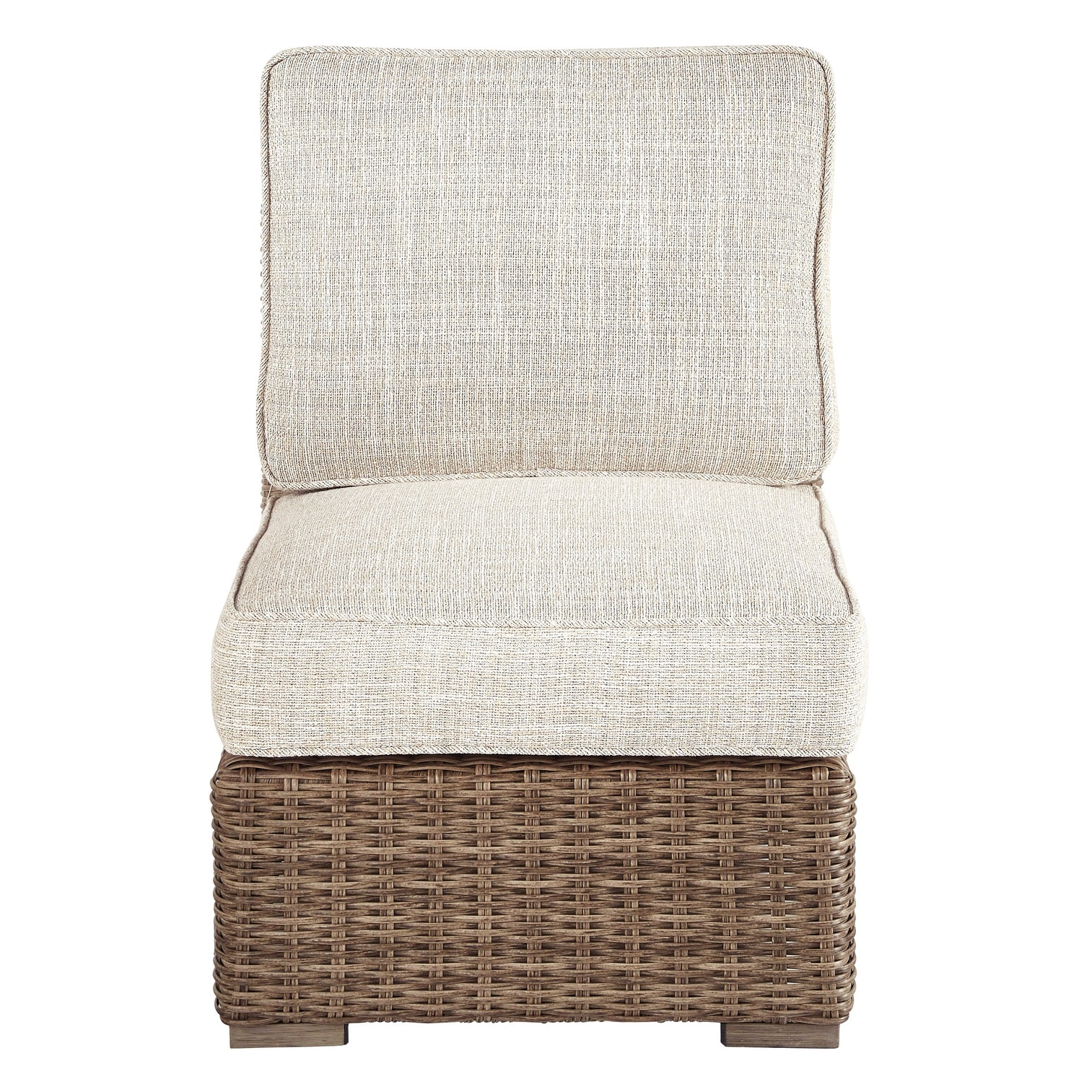 Signature Design By Ashley Beachcroft Outdoor Armless Chair - Beige