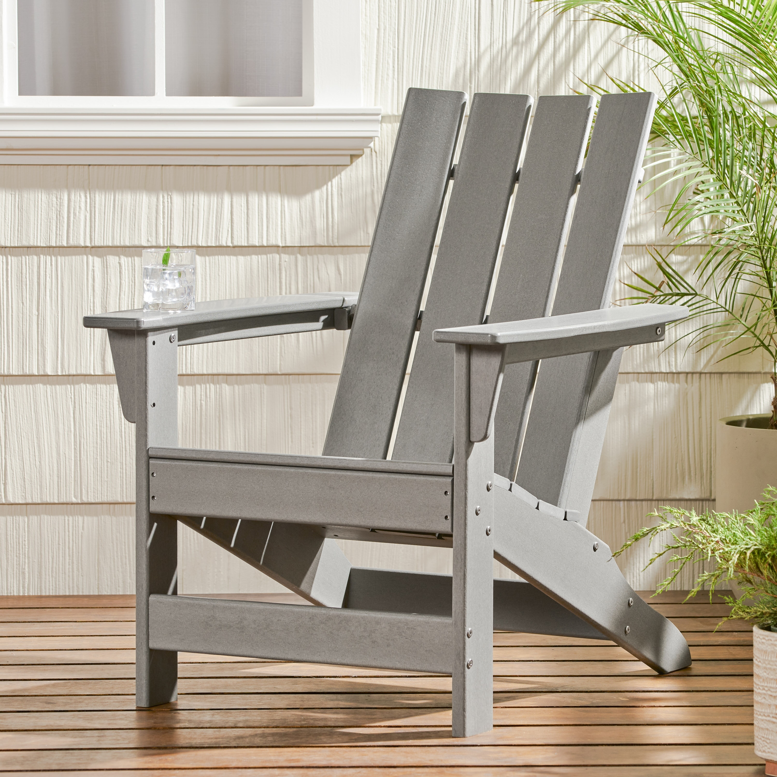 Encino Outdoor Resin Adirondack Chair By Christopher Knight Home