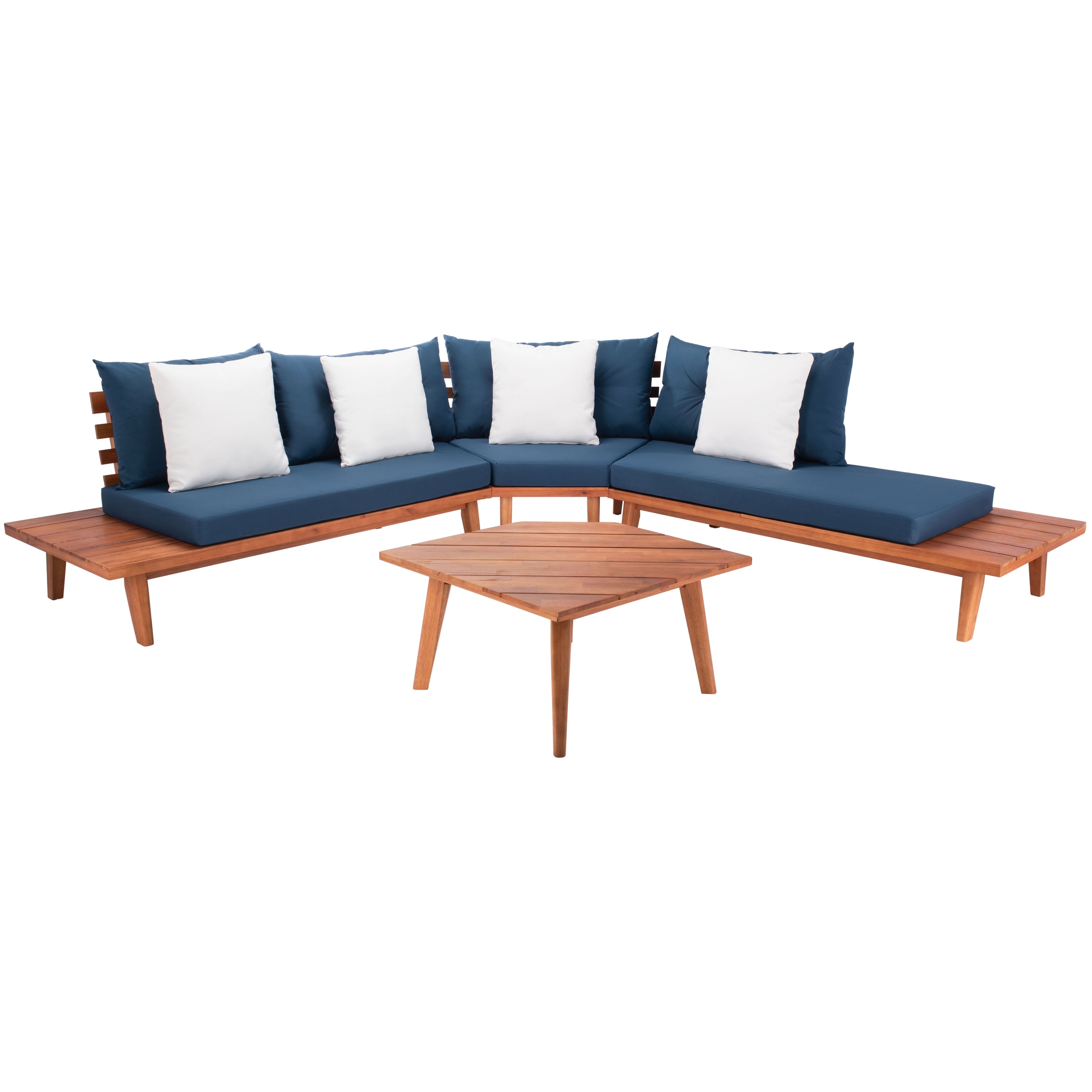 Safavieh Outdoor Living Lansen 4-piece Sectional Sofa Set