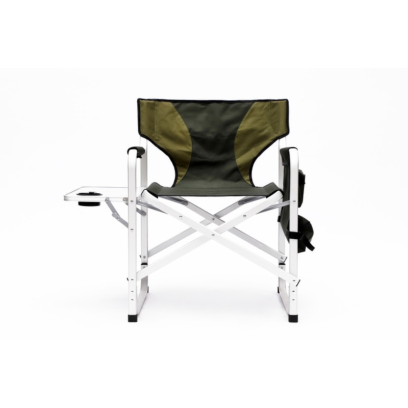 Outdoor Padded Folding Camping Chair With Side Table