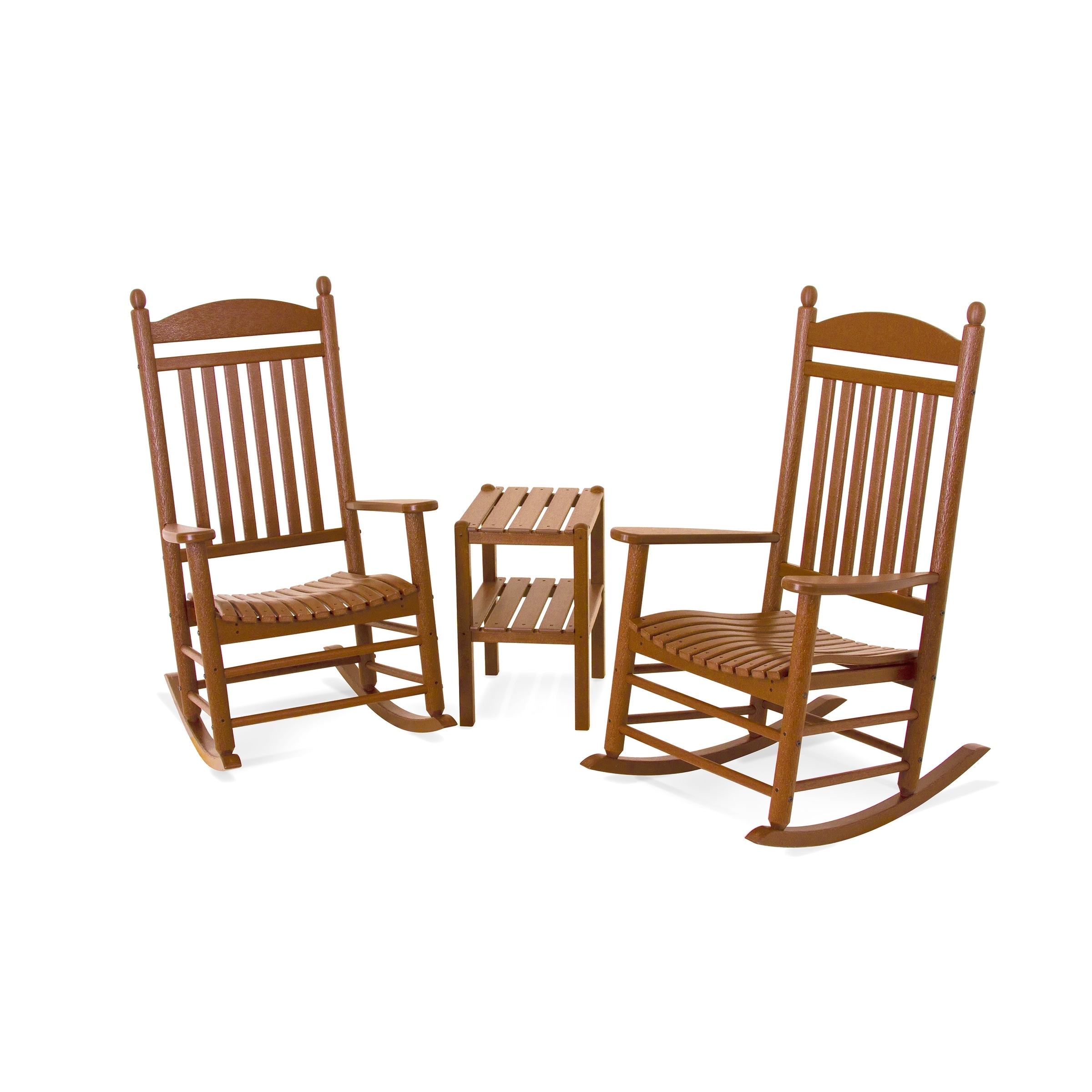 Polywood Jefferson 3-piece Outdoor Rocking Chair Set