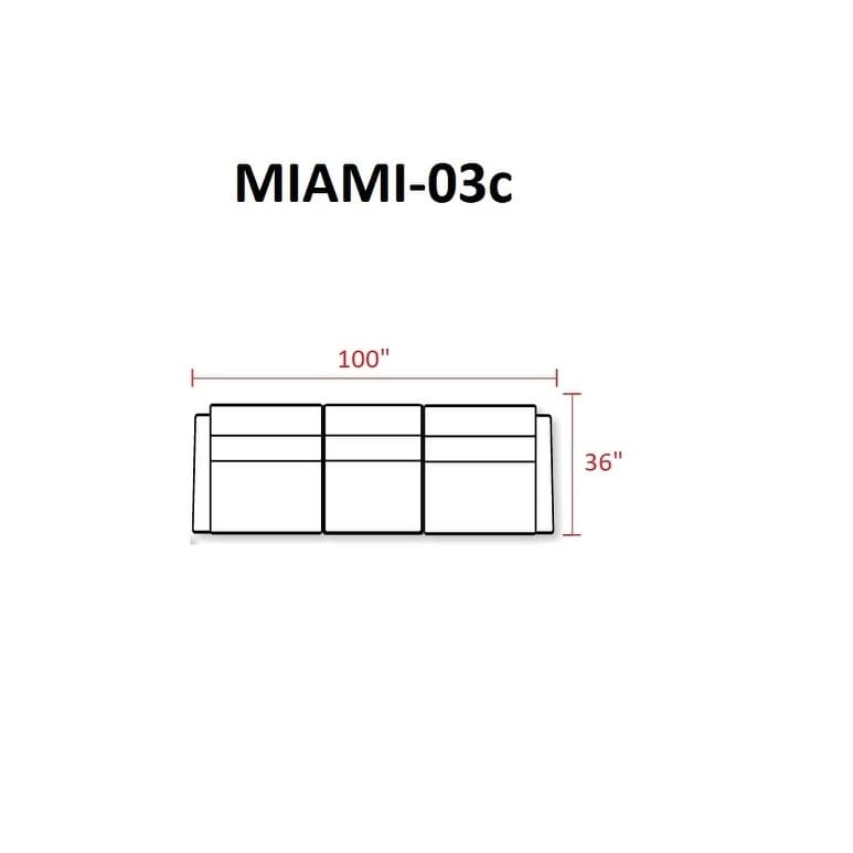 Miami 3 Piece Outdoor Wicker Patio Furniture Set