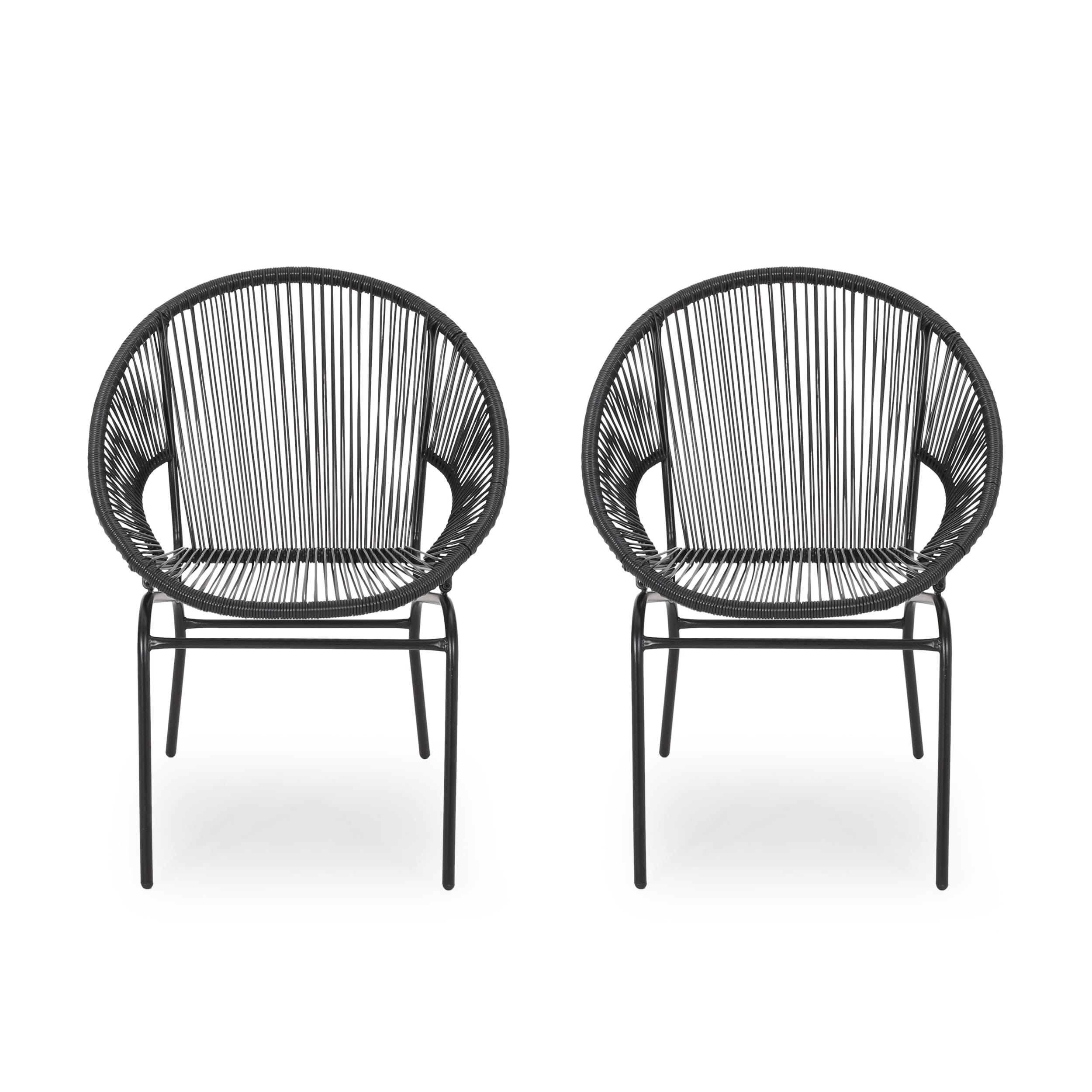 Nusa Outdoor Modern Wicker Club Chair (set Of 2) By Christopher Knight Home