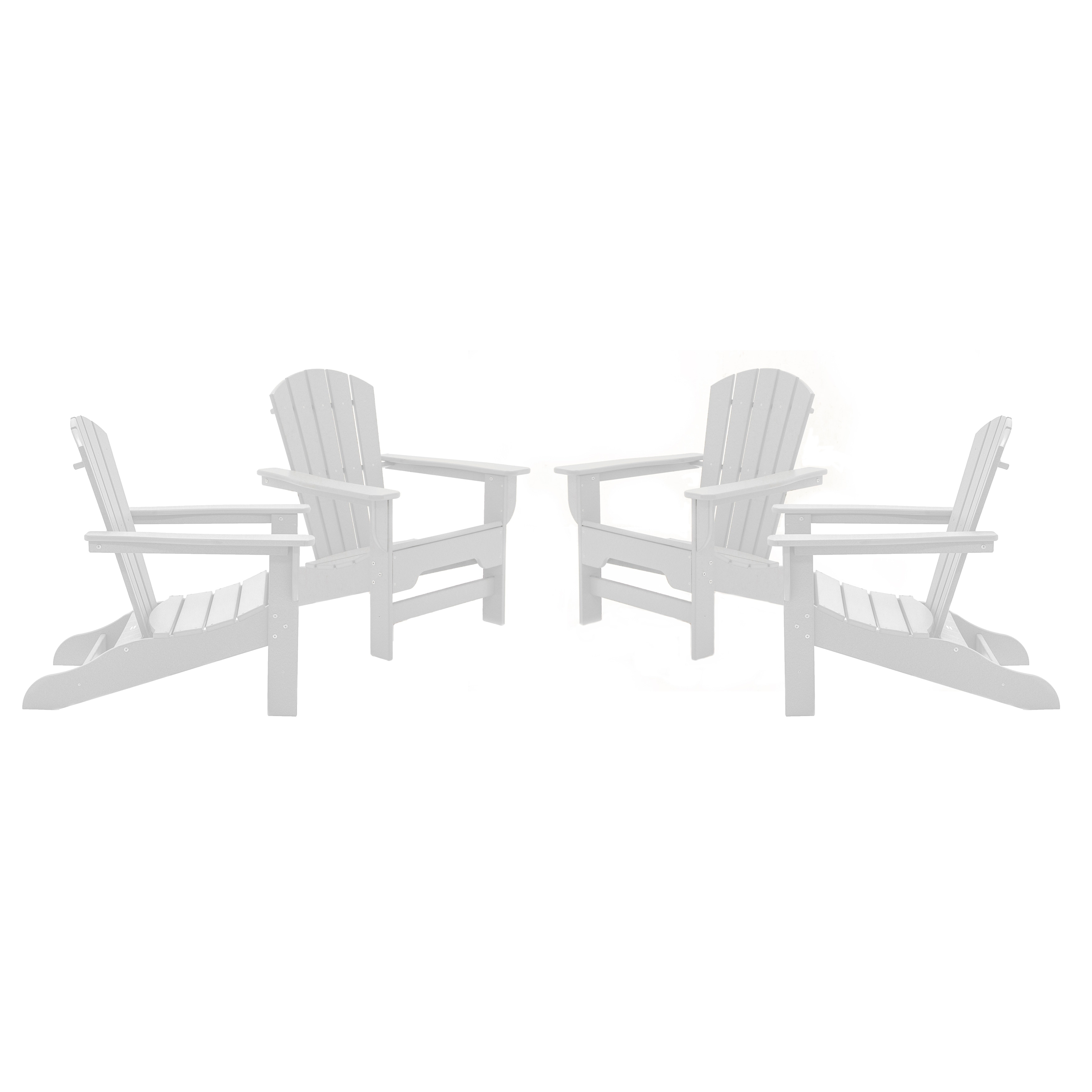 Hawkesbury 4-piece Recycled Plastic Fanback Adirondack Chair Set By Havenside Home