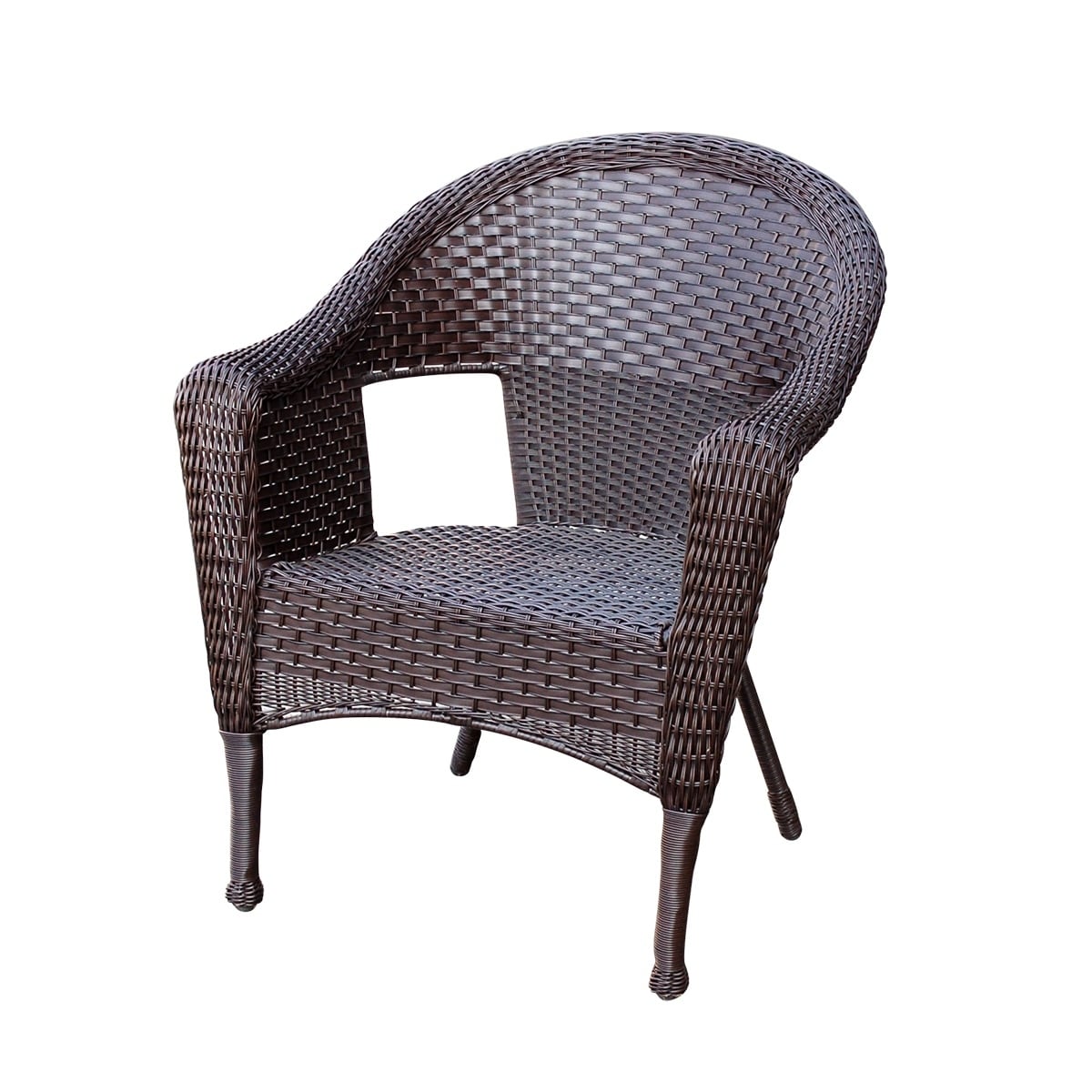 Espresso Resin Wicker Clark Single Chair