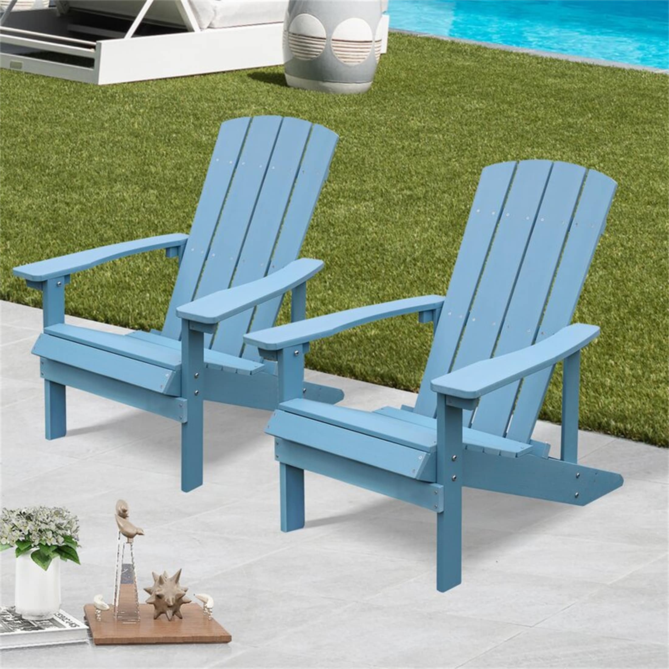 Set Of 2 Patio Chairs Outdoor Beach Chairs