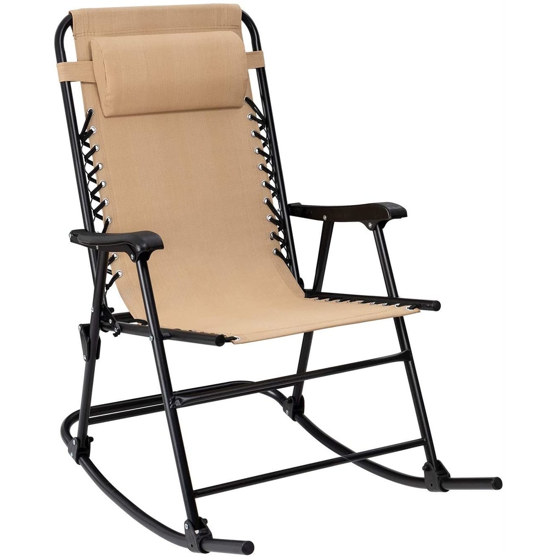 Homall Patio Rocking Chair Zero Gravity Chair Outdoor Folding Recliner Foldable Lounge Chair Outdoor Pool Chair