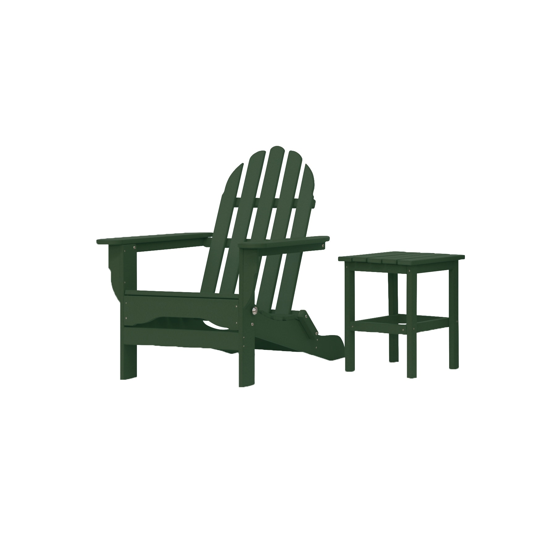 Hawkesbury 2-piece Recycled Plastic Folding Adirondack Chair With Side Table Set By Havenside Home