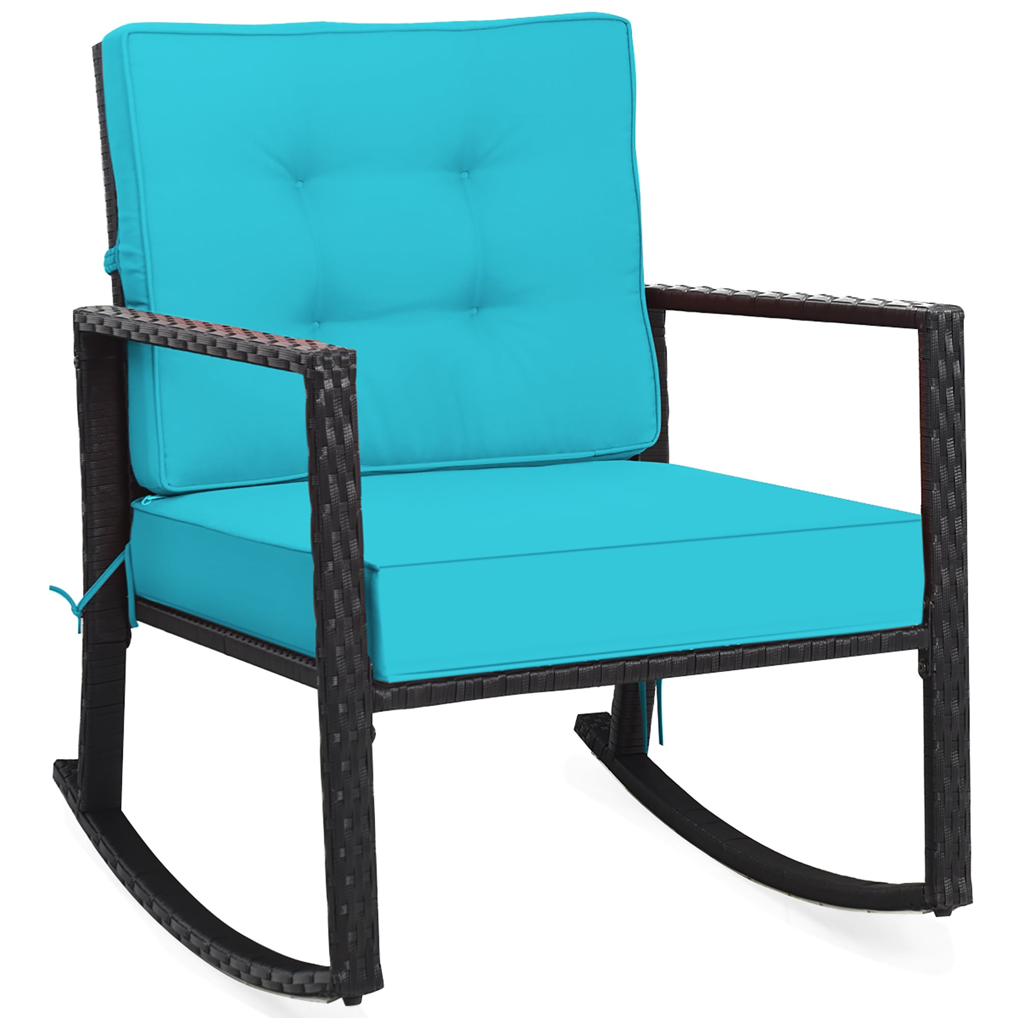 Patio Rocking Chair Outdoor Glider Rattan Rocker Chair