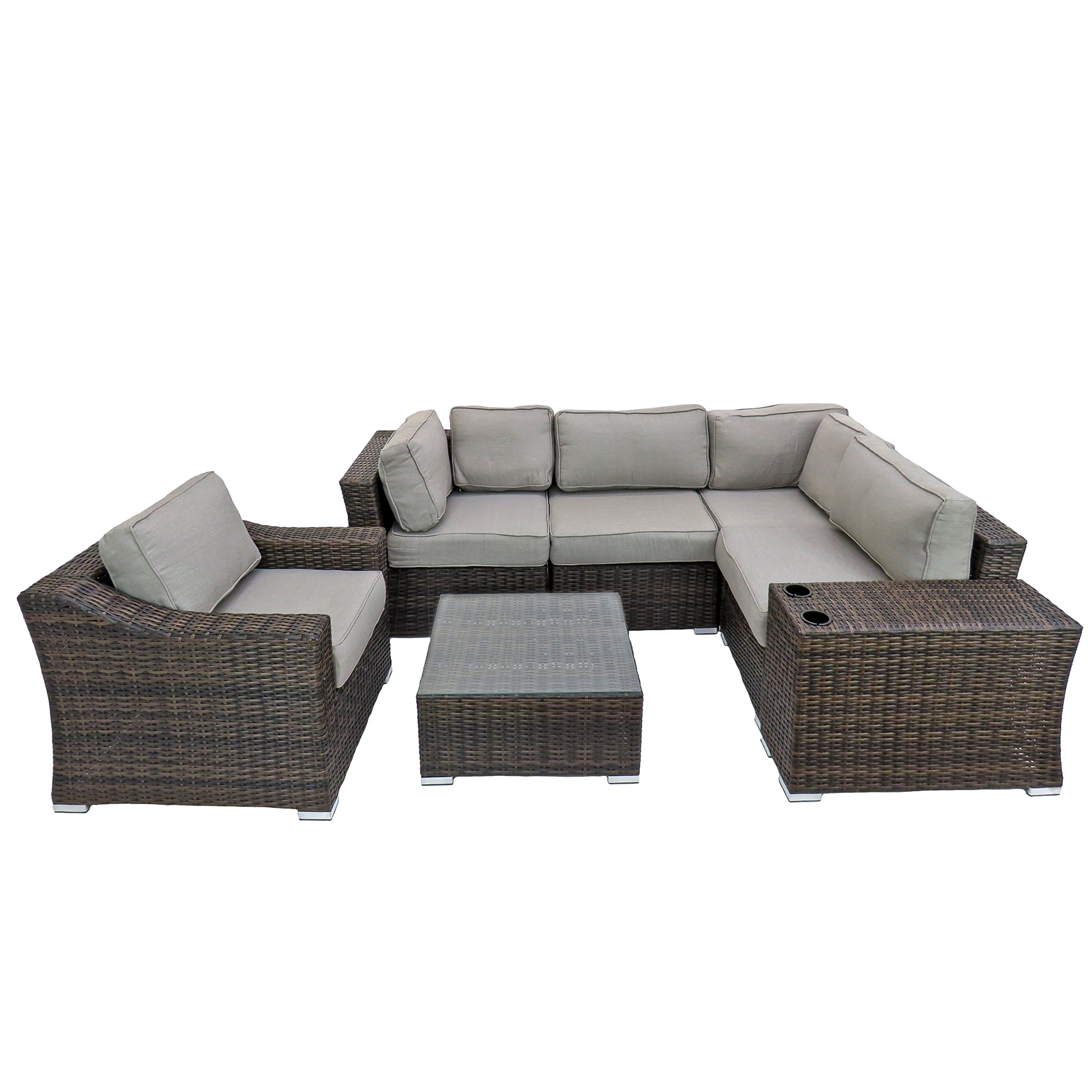 Arlington Collection 7-piece All-weather Sectional Set - 33 Inches
