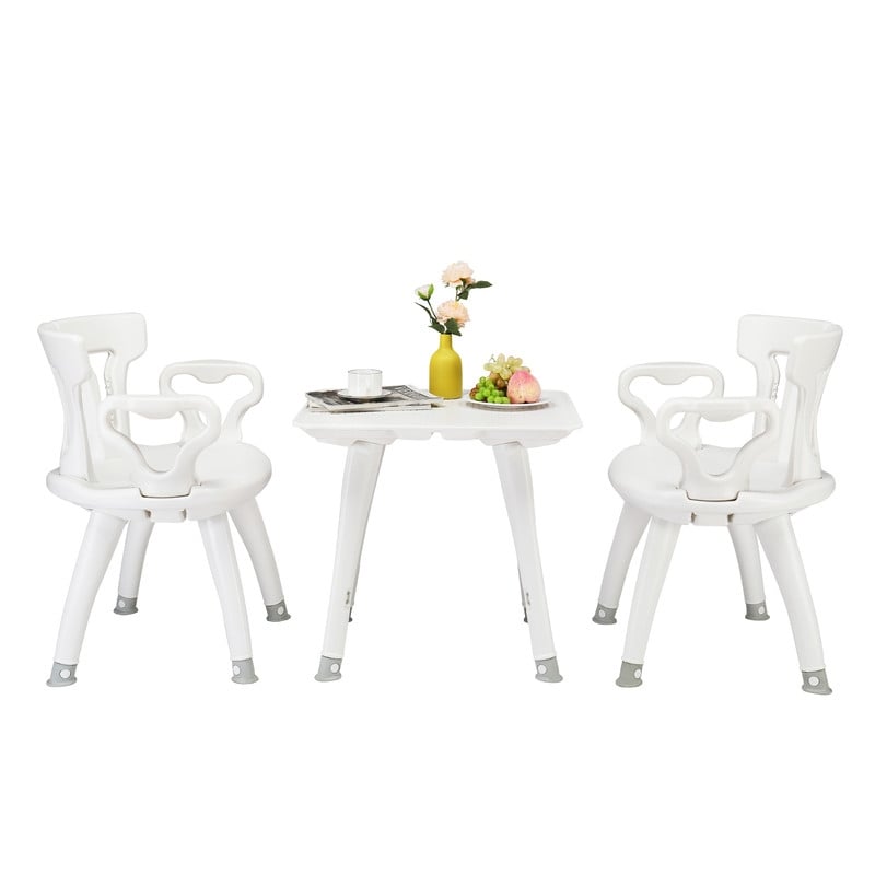 2-piece White Hdpe Chairs