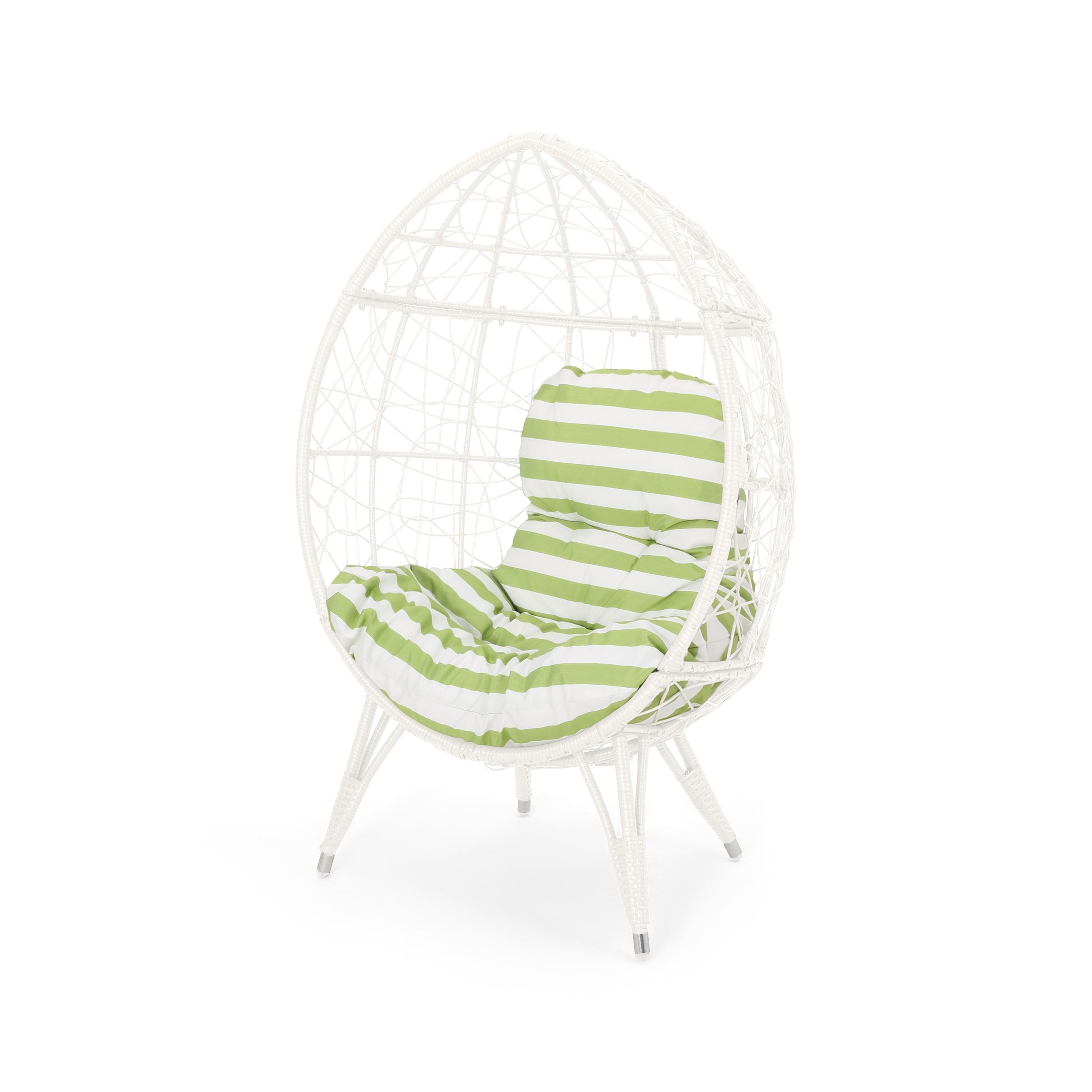 Gianni Wicker Teardrop Chair W/outdoor Cushion By Christopher Knight Home