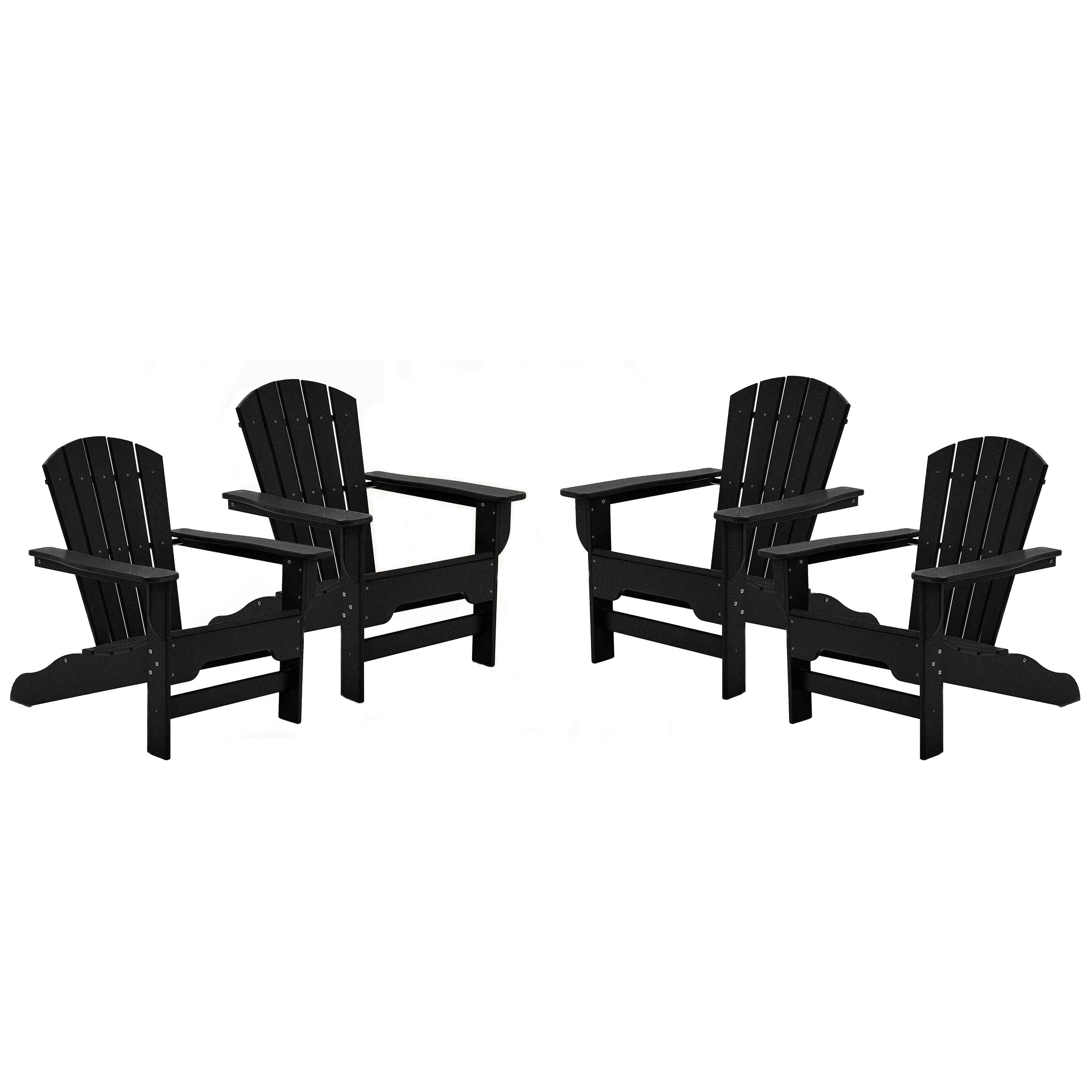Hawkesbury 4-piece Recycled Plastic Fanback Adirondack Chair Set By Havenside Home