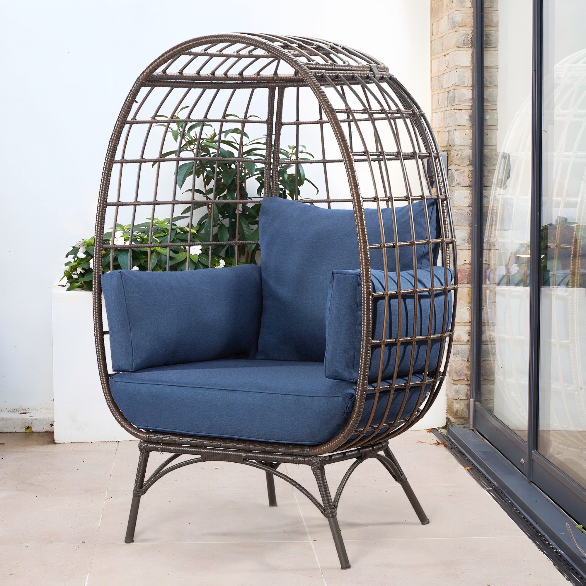 Cozywor Patio Wicker Indoor/outdoor Egg Lounge Chair