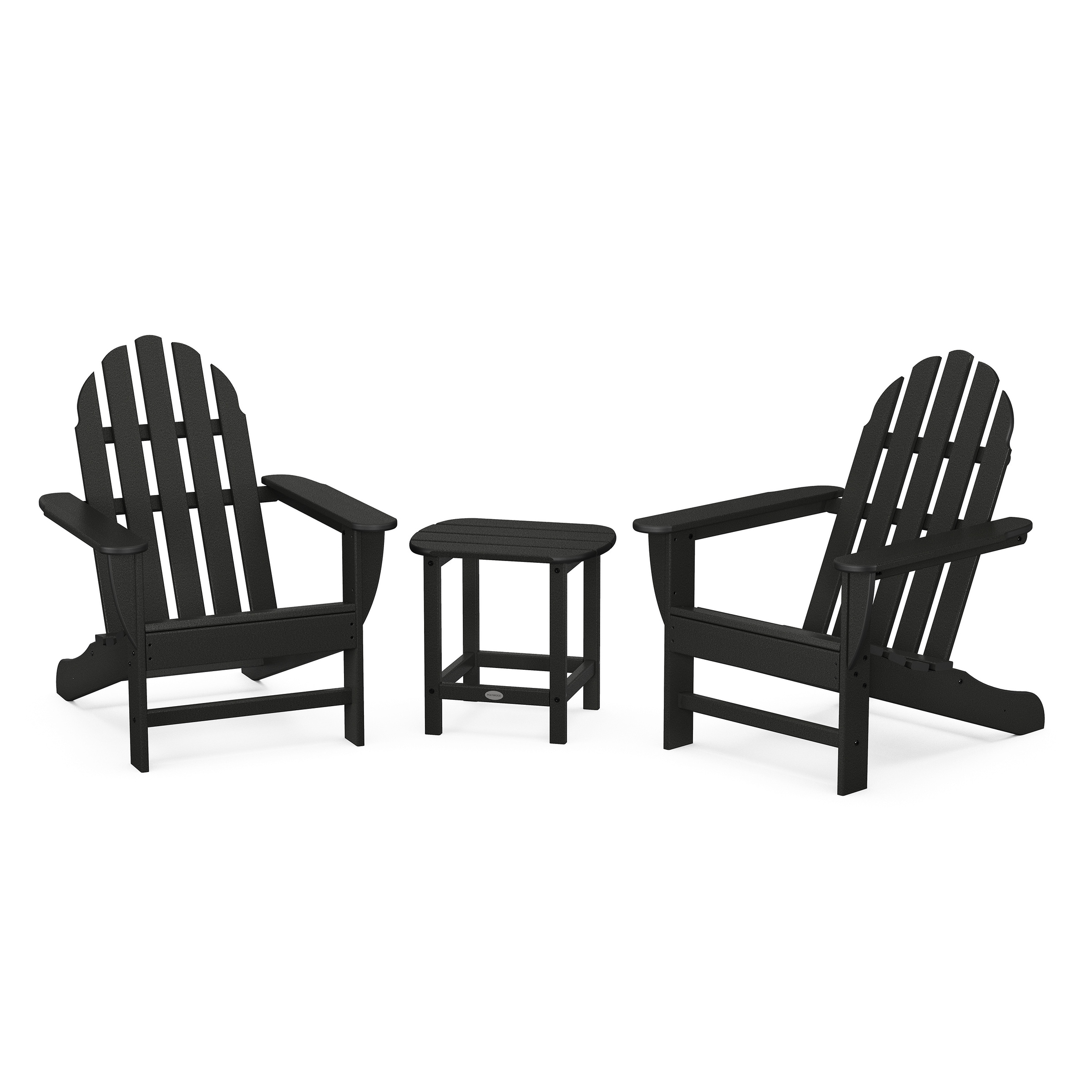 Polywood Classic Adirondack 3-piece Set With South Beach 18 Side Table