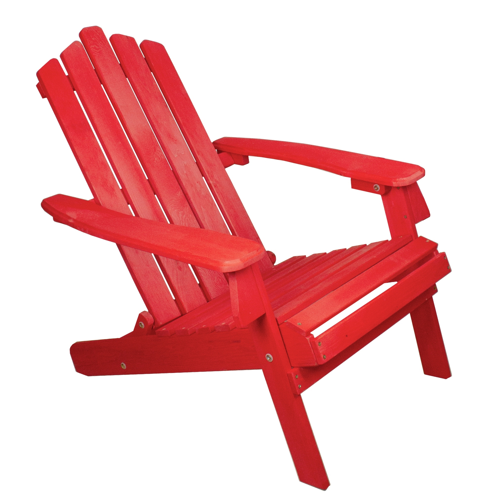 36 Red Classic Folding Wooden Adirondack Chair