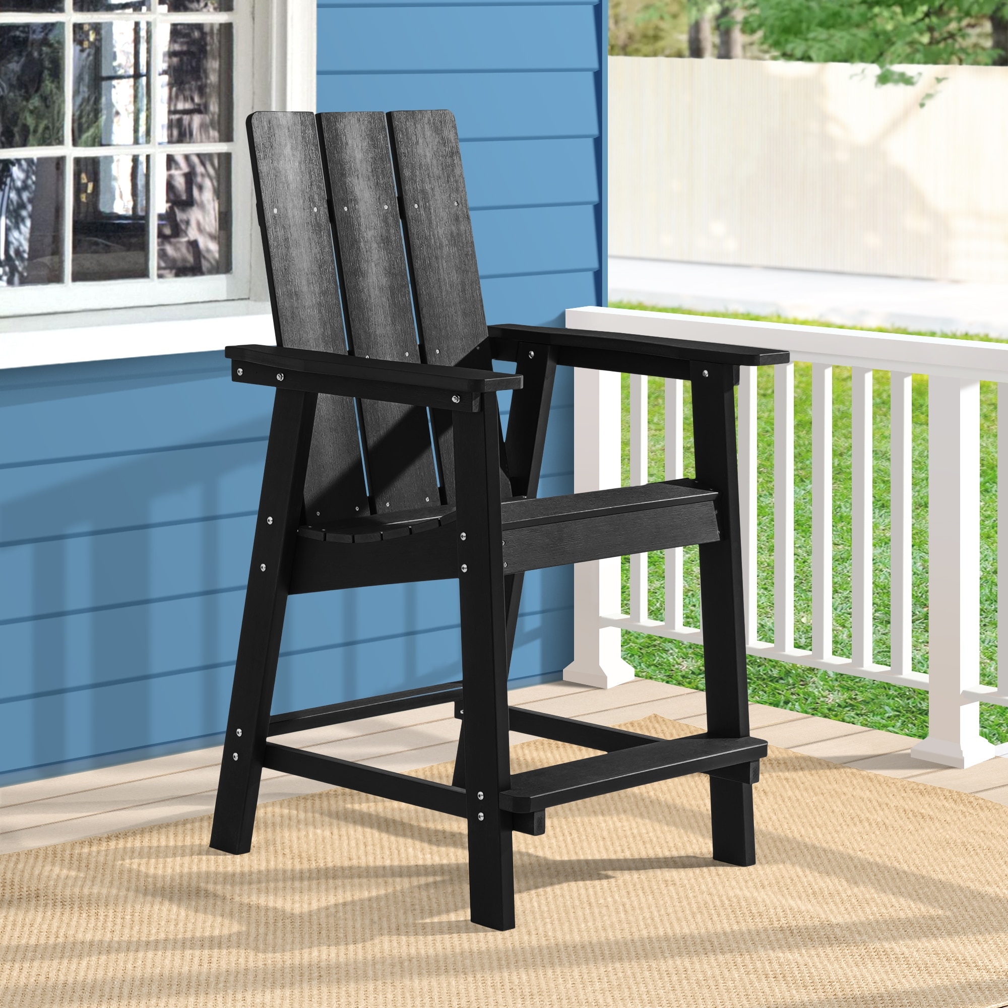 Bonosuki Adirondack Chair Weather Resistant 350lbs Bar Chair Outdoor