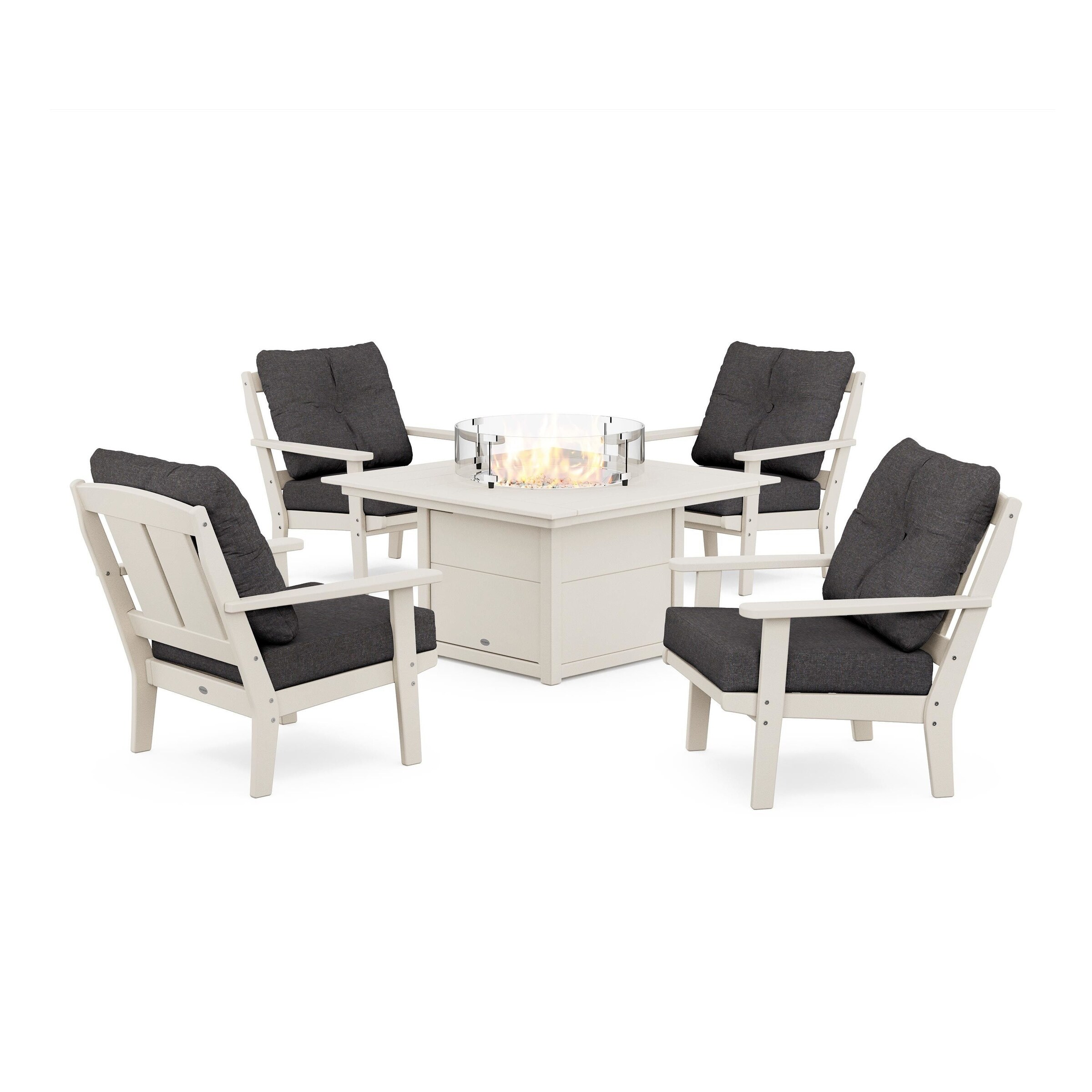 Mission 5-piece Deep Seating Set With Fire Pit Table