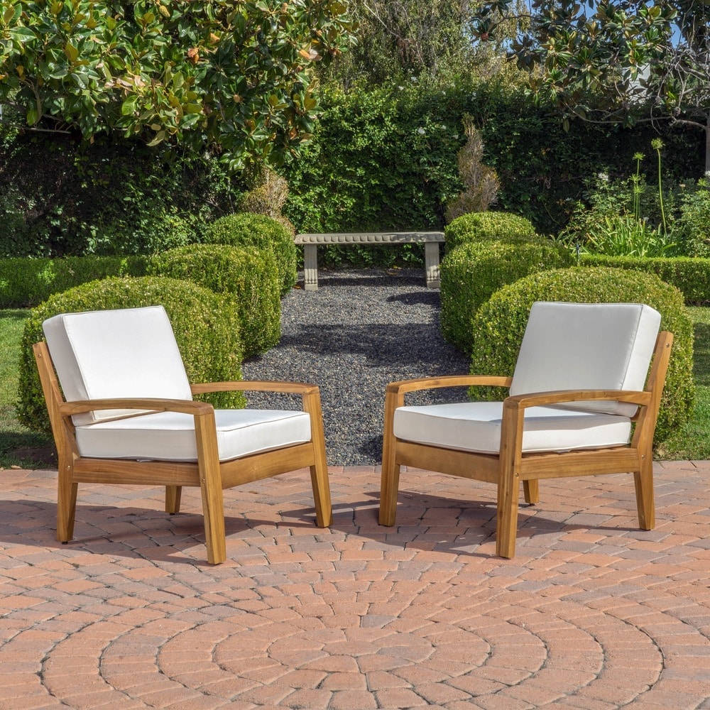 Grenada Outdoor Wood Club Chair (set Of 2) By Christopher Knight Home