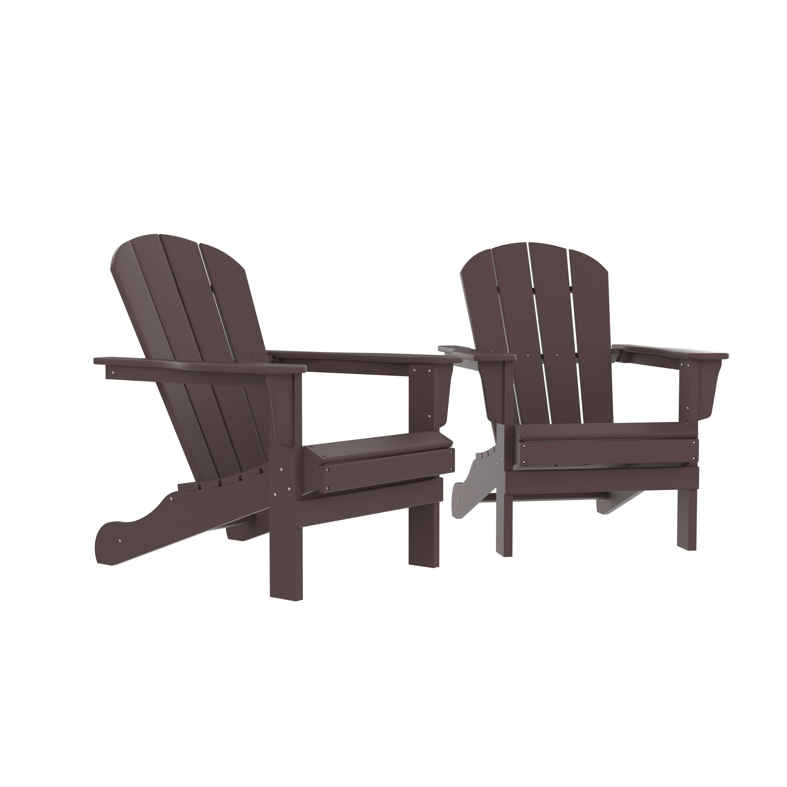 2-piece Outdoor Adirondack Chair Set For 2  With Ergonomic Seat and Tall Slanted Back Design  Suitable Any Indoor and Outdoor Places