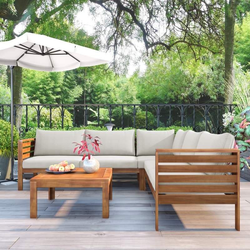 Outdoor Sofa Set With Cushions water-resistant&uv Protected Texture