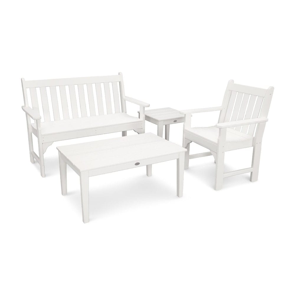 Polywood Vineyard 4-piece Outdoor Bench  Chair  And Table Set