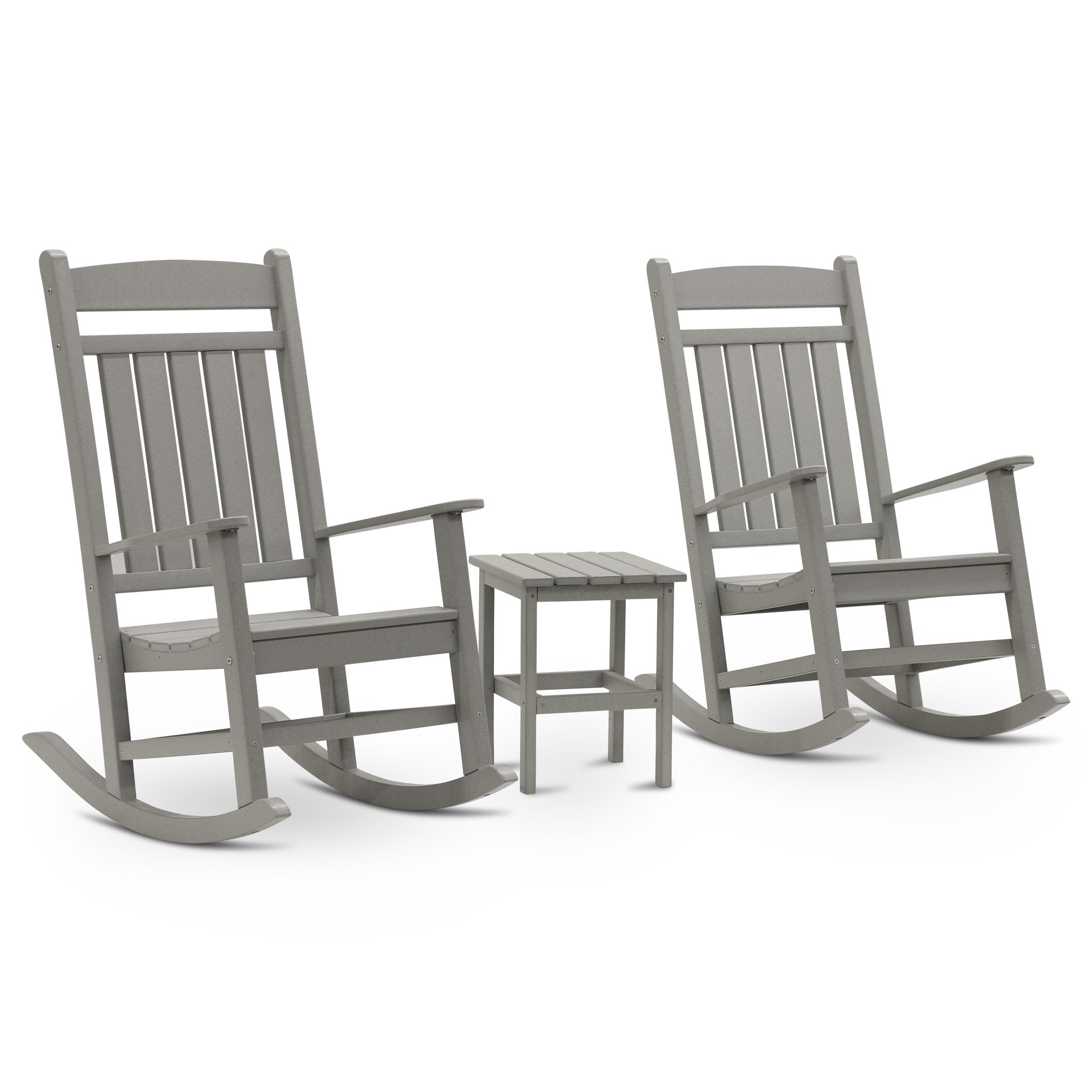 Hawkesbury 3-piece Recycled Plastic Rocking Chair With Side Table Set By Havenside Home
