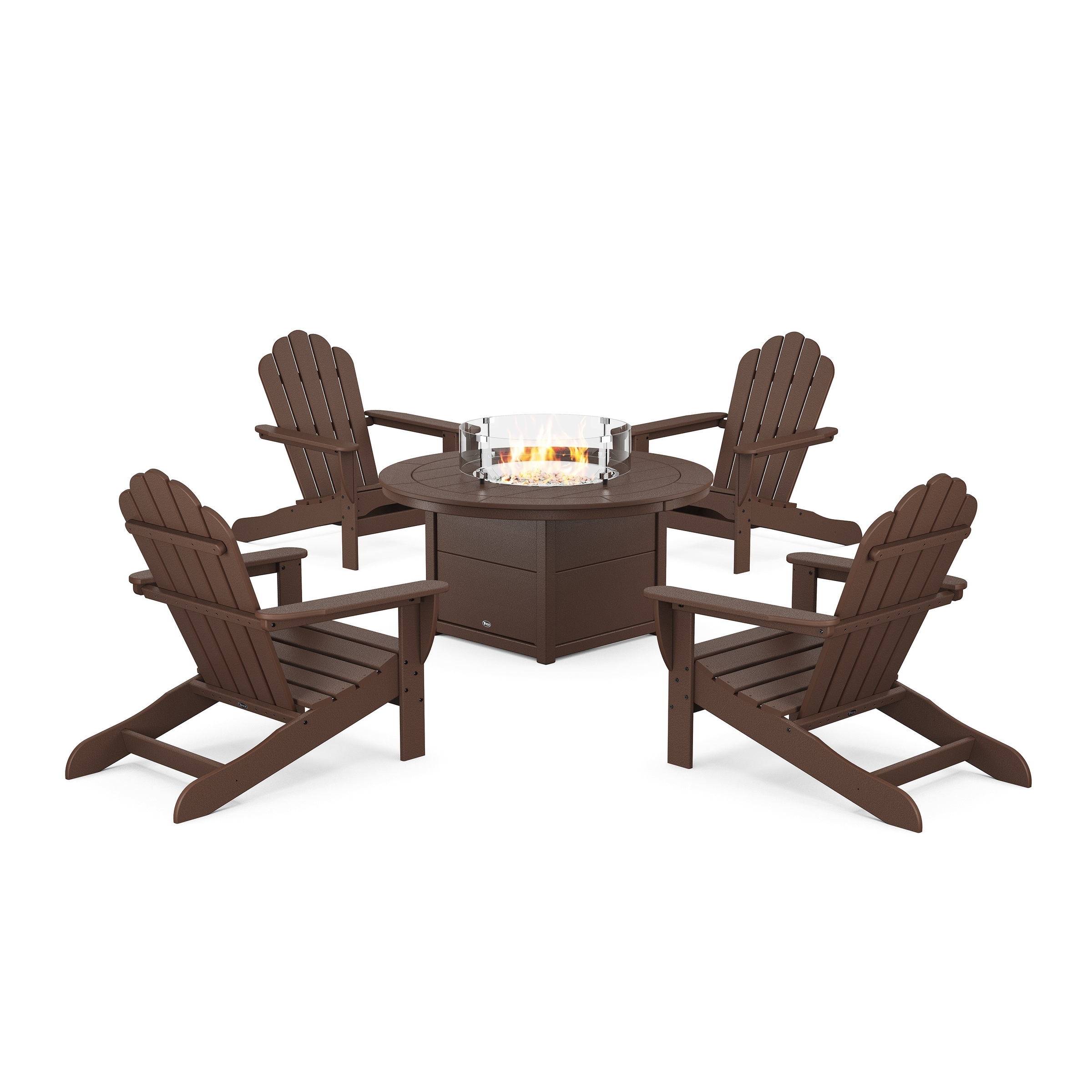 5-piece Monterey Bay Oversized Adirondack Conversation Set With Fire Pit Table
