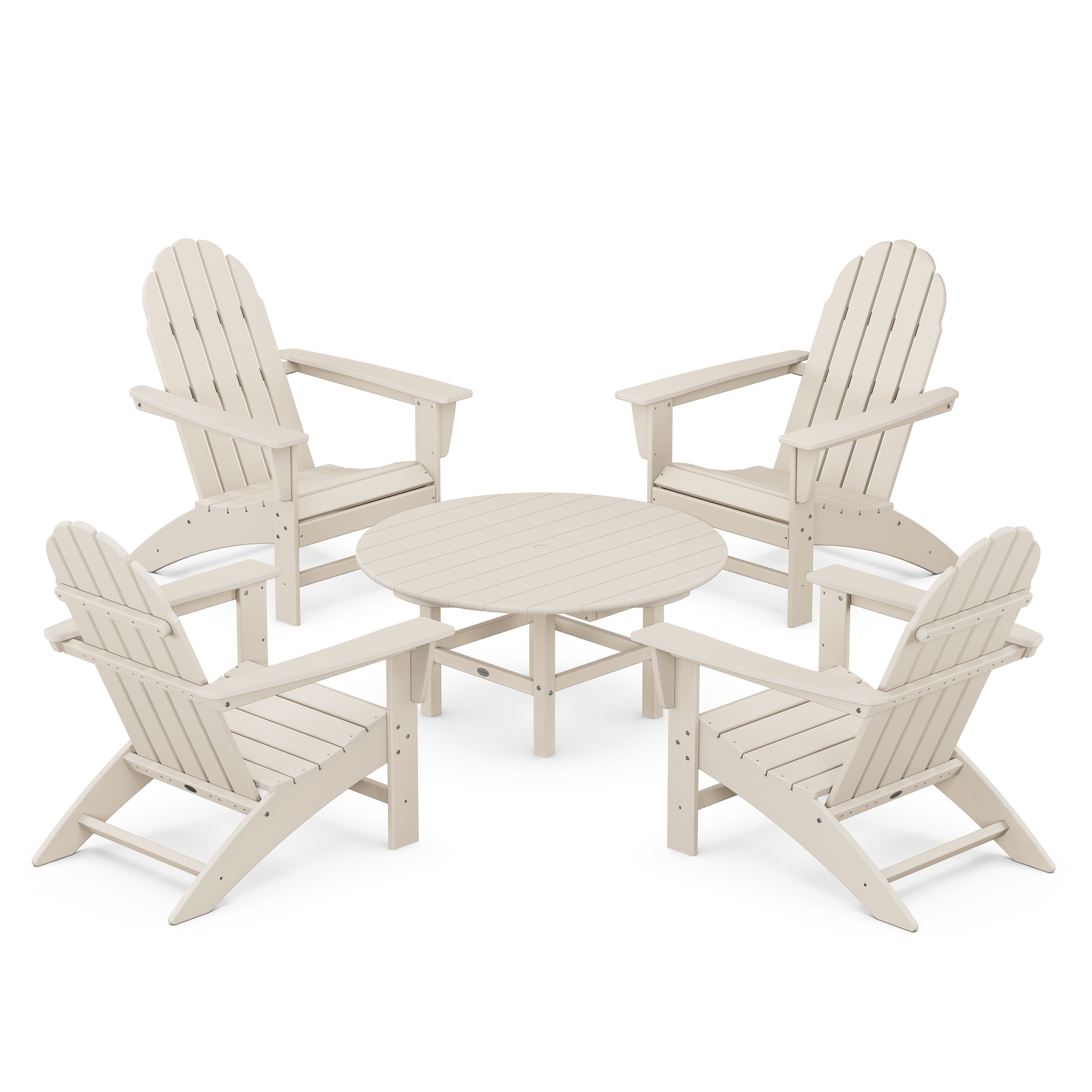 Polywood Vineyard 5-piece Adirondack Chair Conversation Set