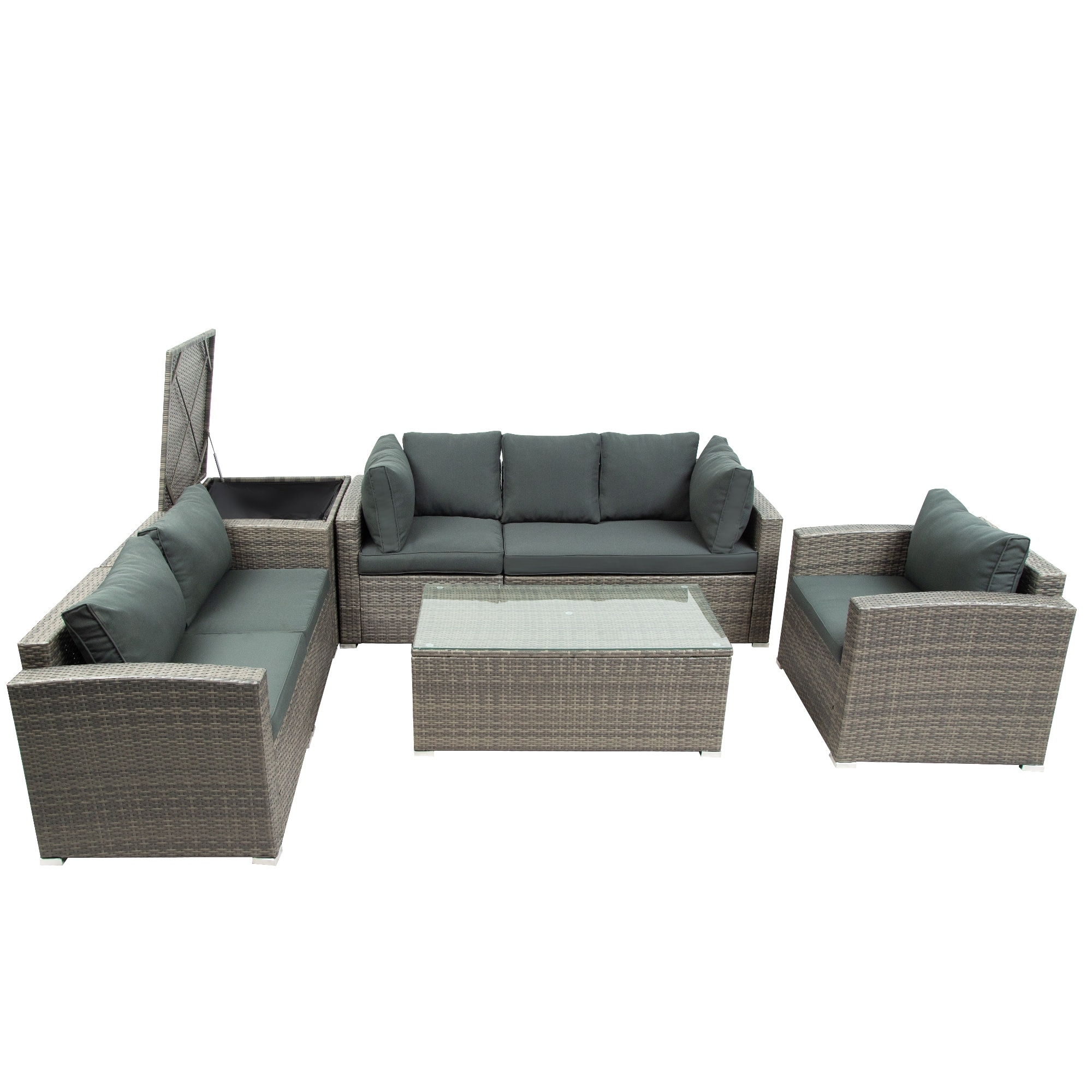 Patio Furniture Sets 7-piece Patio Wicker Sofa