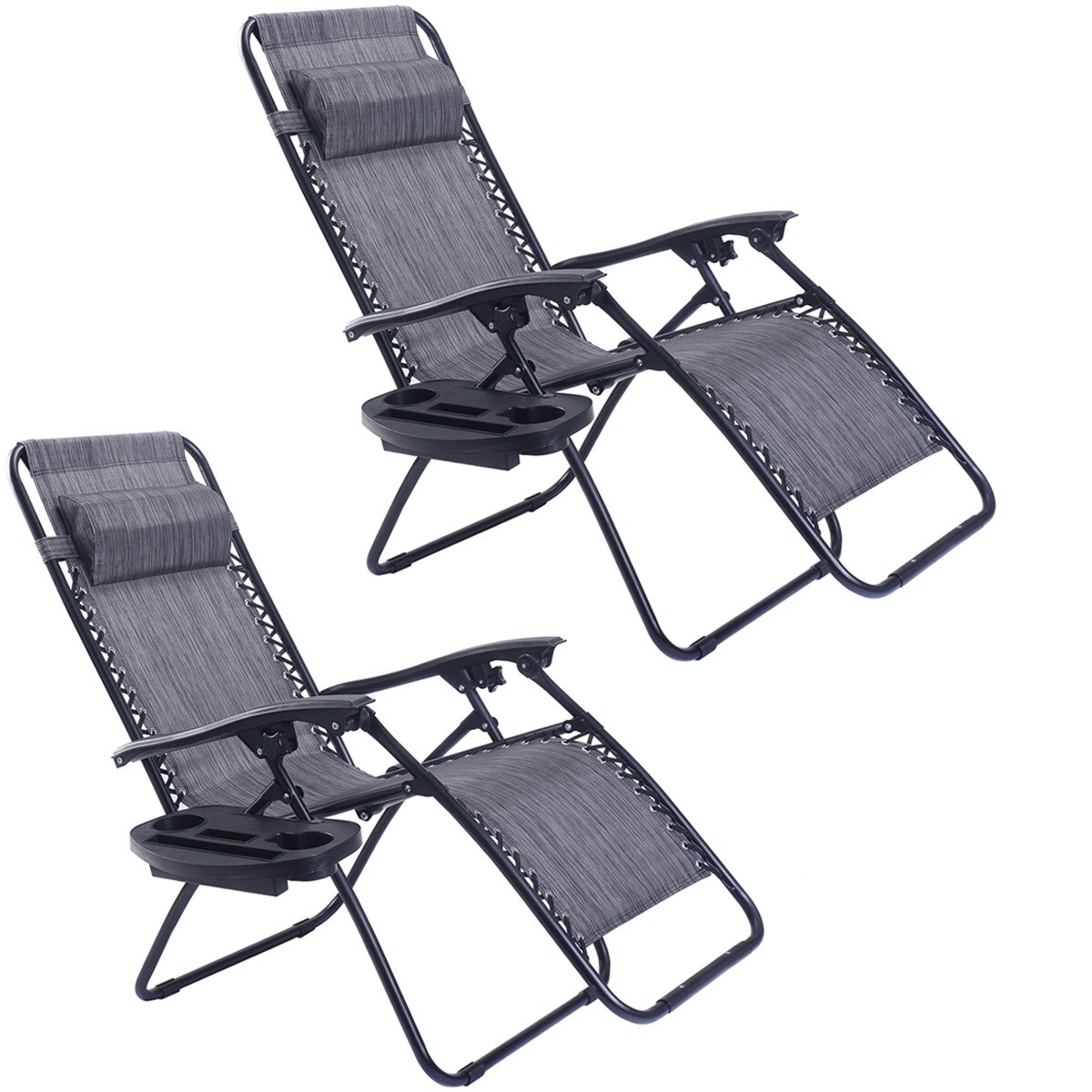 Adjustable Recliner Lounge Zero Gravity Chair (set Of 2)