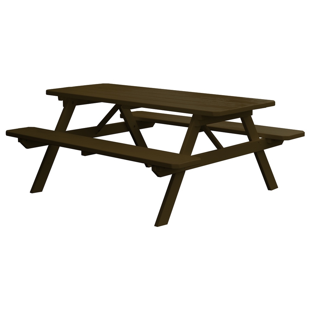 Pine 6 Picnic Table With Attached Benches