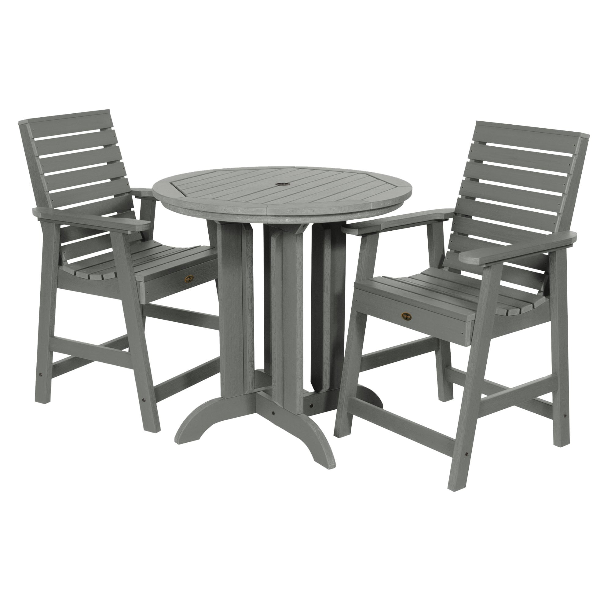 Highwood Commerical Glennville Three-piece Outdoor Dining Set