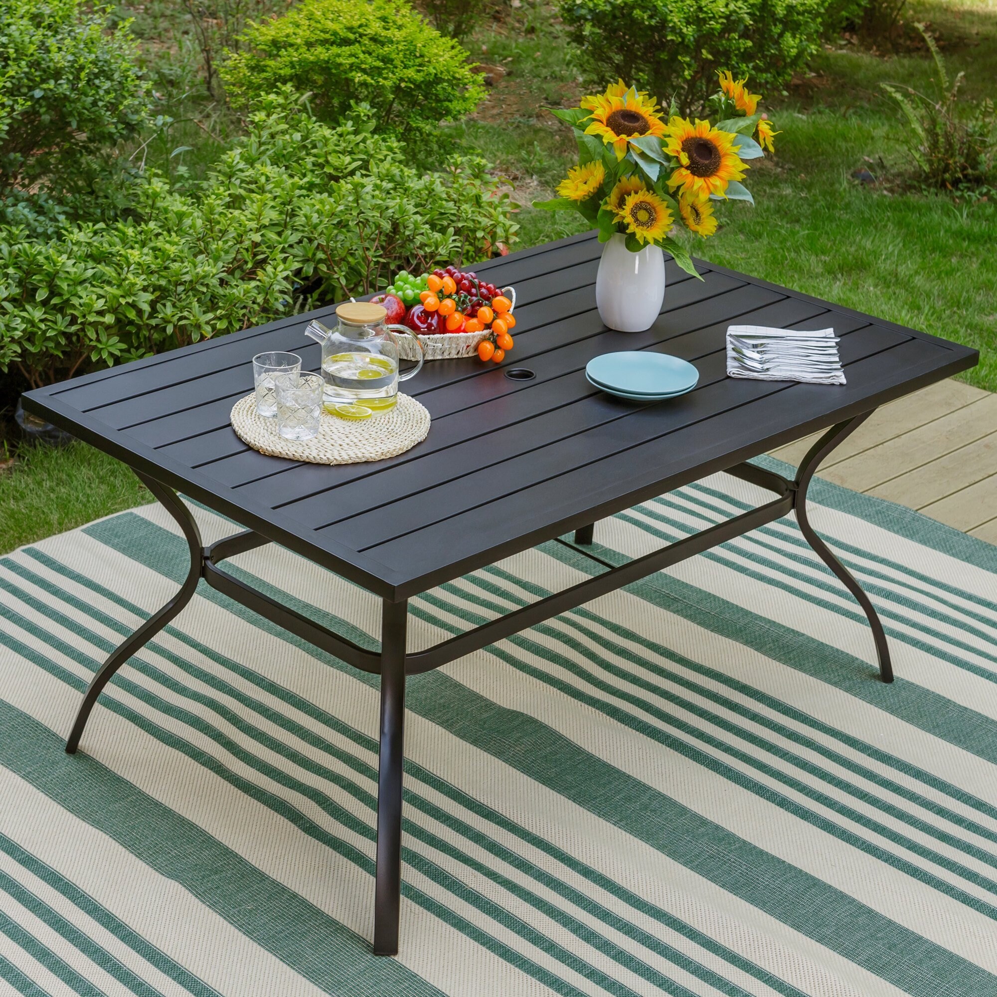 60 X 38 6 Person Rectangular Outdoor Dining Table