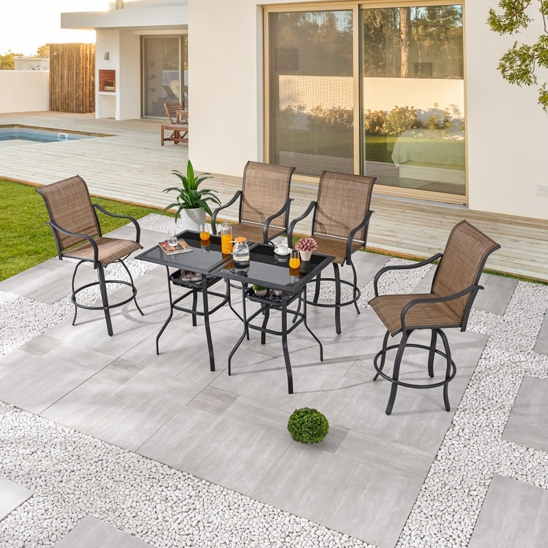 Patio Festival 4-person Outdoor Bar Height Bistro Dining Set