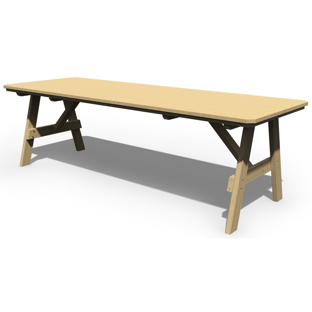 3 X 8 Picnic Table With Attached Benches - 3 X 8