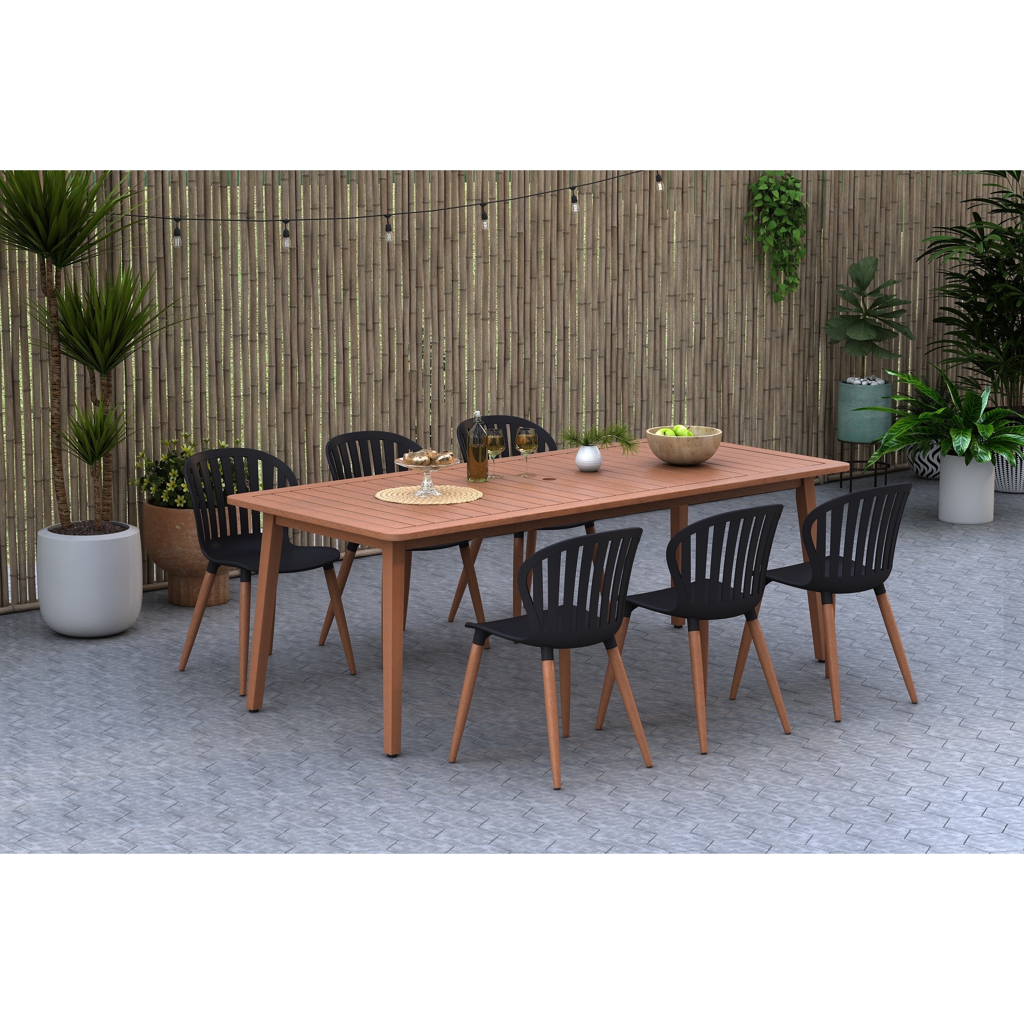 Amazonia Fsc Certified Wood Chalerston Oudoor Patio Dining Set