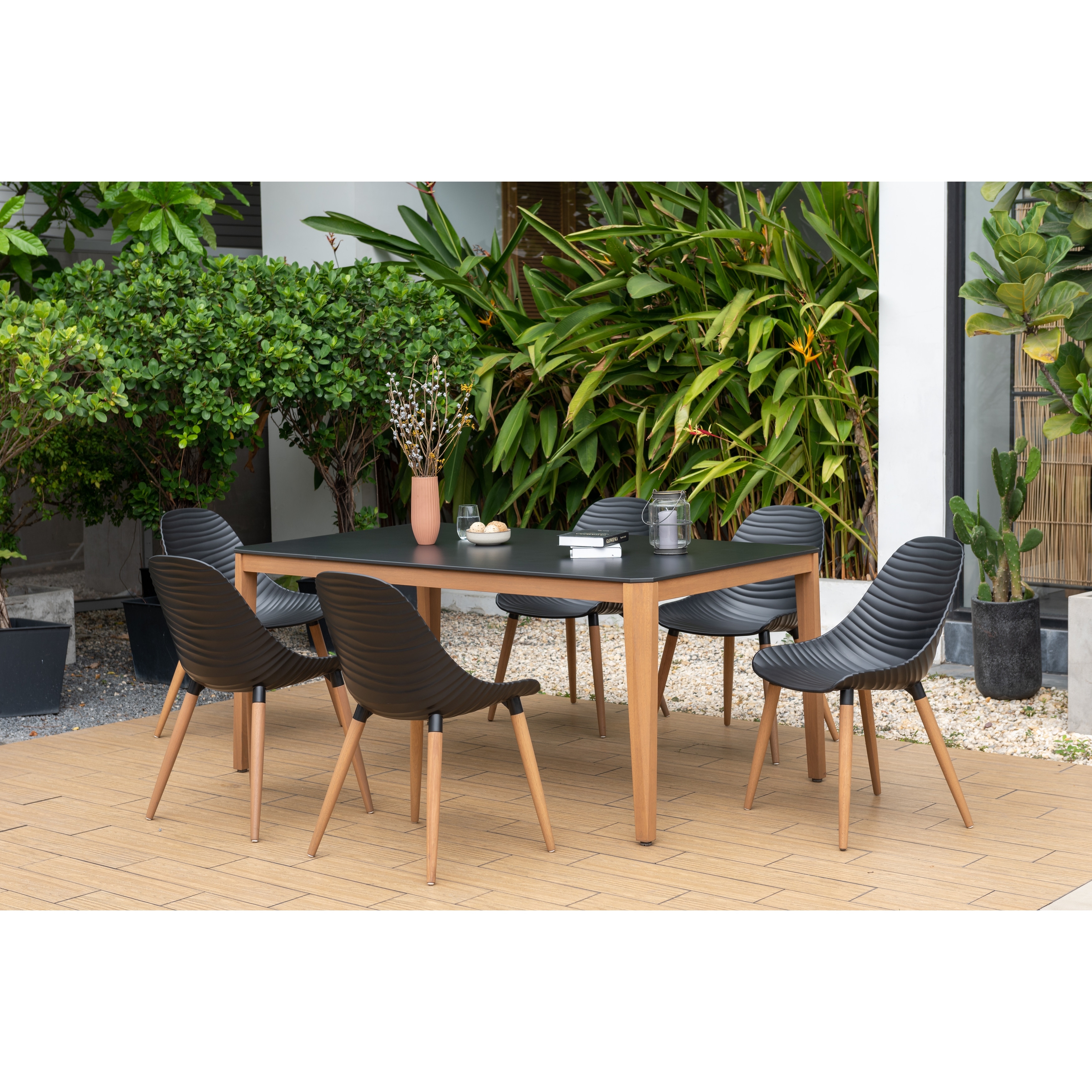 Amazonia Fsc Certified Wood Jenhuer Outdoor Patio Dining Set