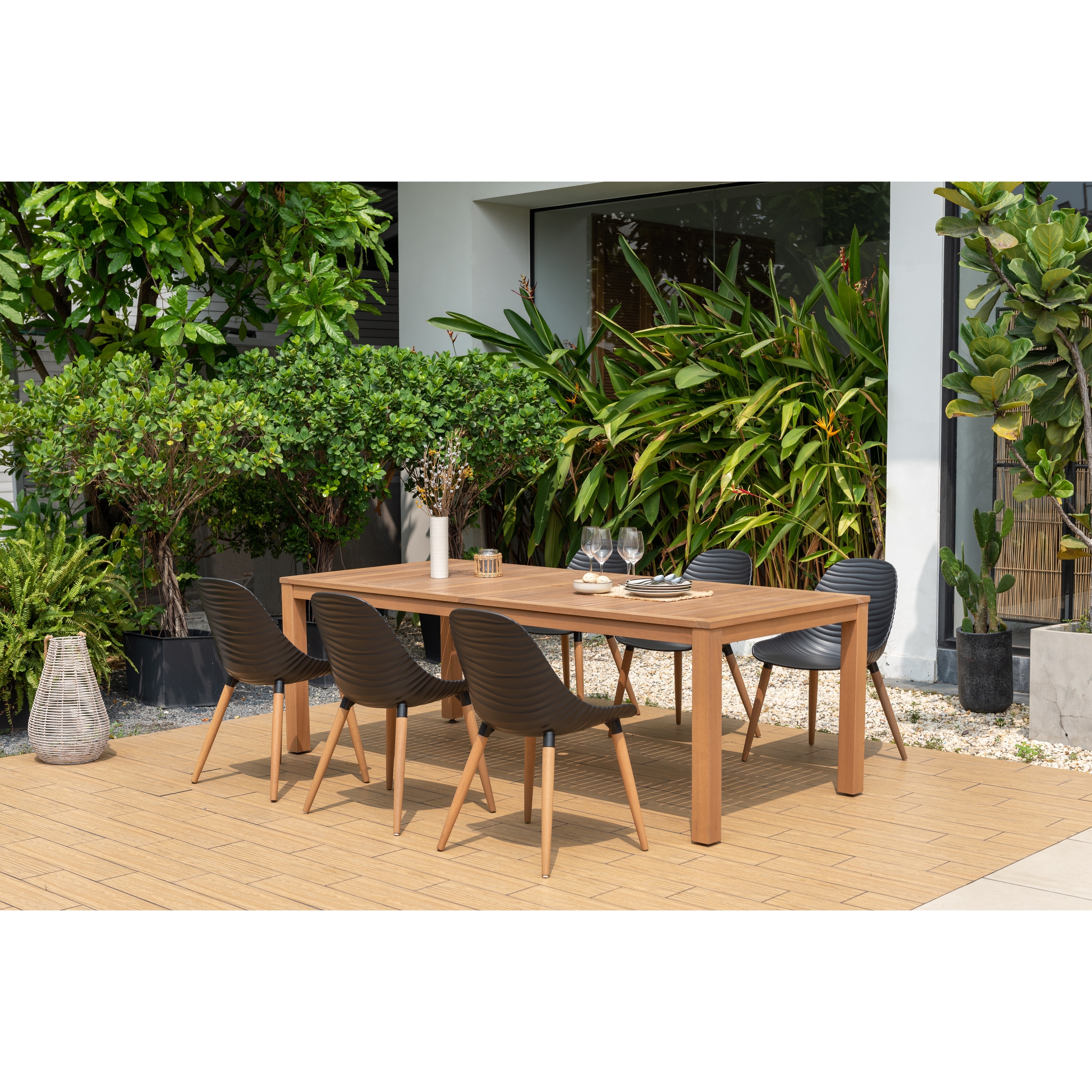 Amazonia Sunny Fsc Certified Outdoor Patio Dining Set