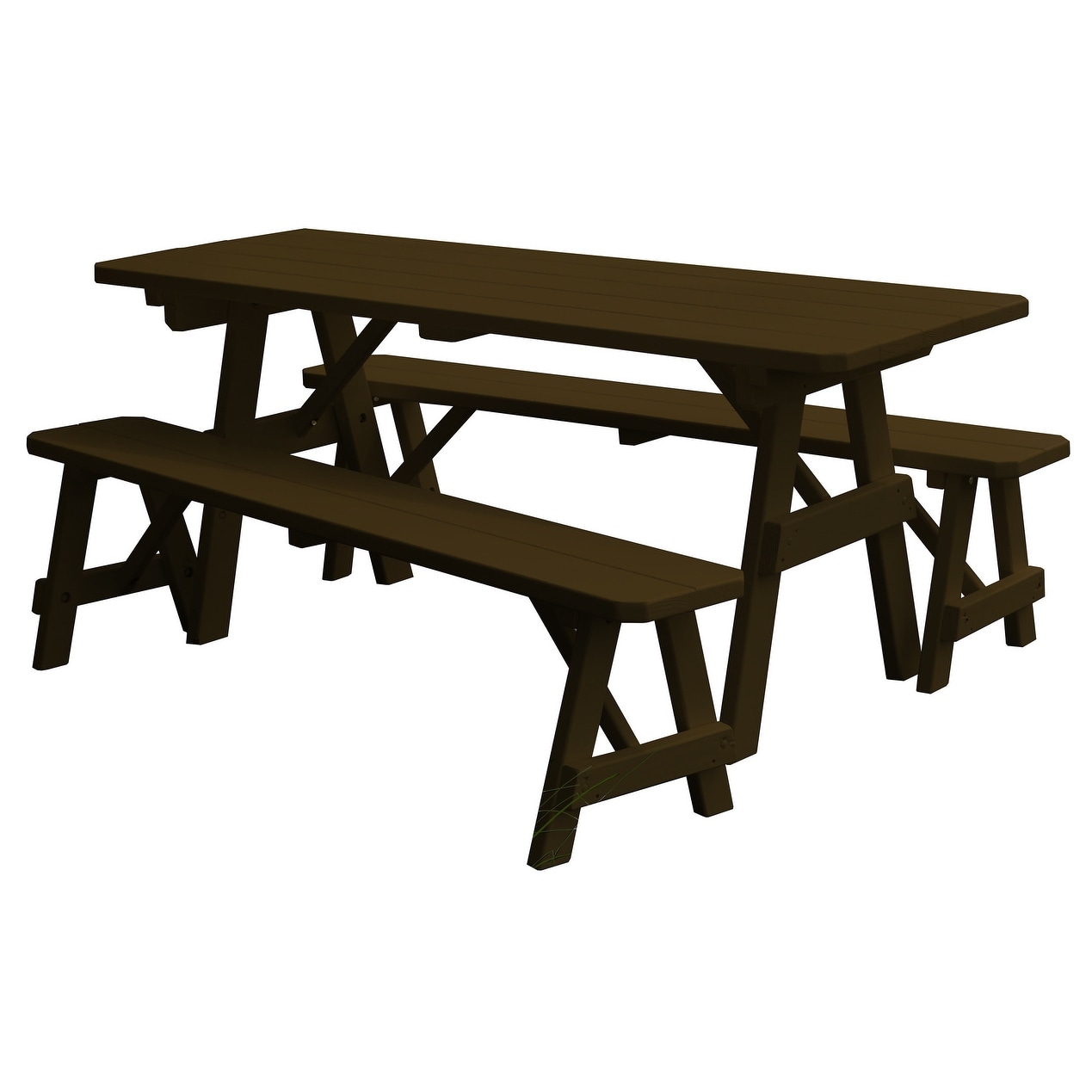 Pine 6 Traditional Picnic Table With 2 Benches